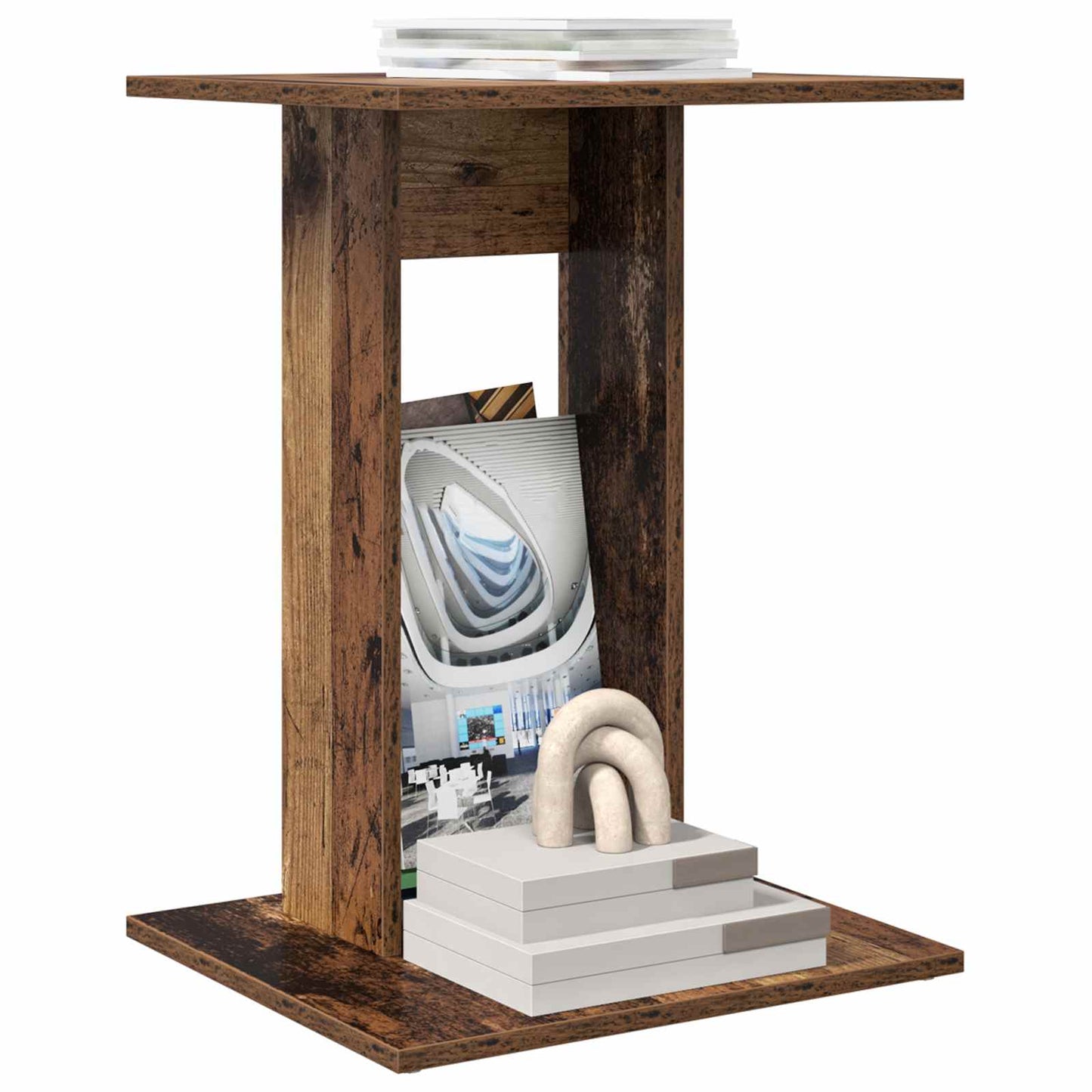 Sidetabell Gammelt tre 45 x 40 x 62,5 cm Konstruert tre