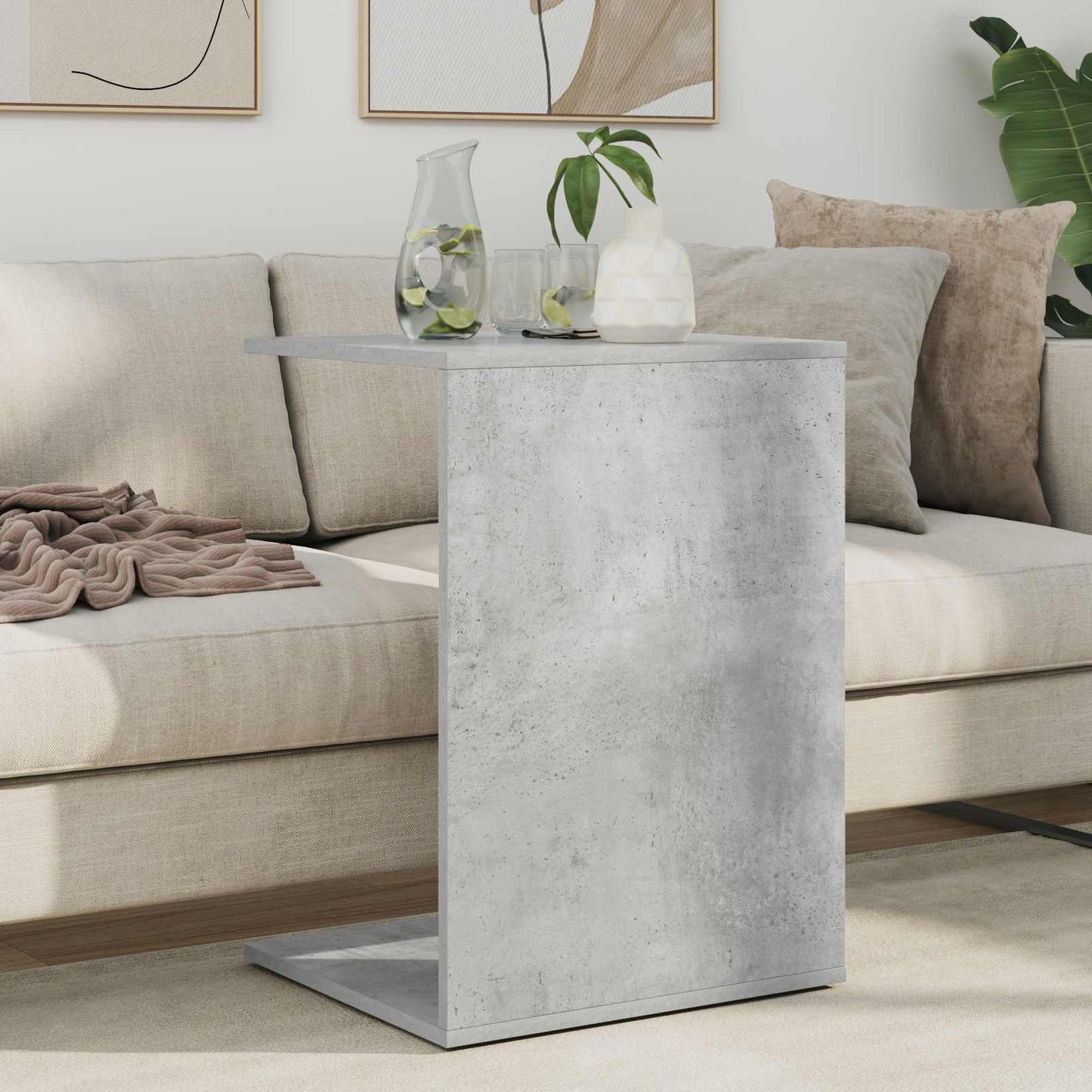 Sidetabell Betonggrå 45 x 40 x 62,5 cm Konstruert tre