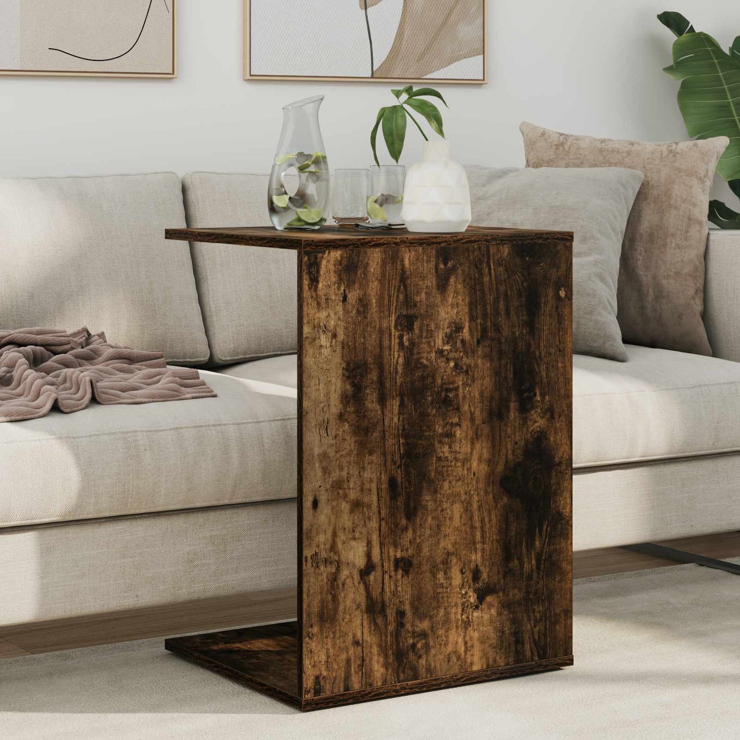Sidetabell Røkt eik 45 x 40 x 62,5 cm Konstruert tre