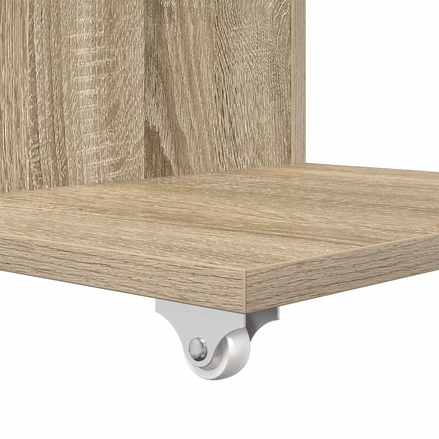 Sidetabell med hjul Sonoma eik 40 x 35 x 60 cm Konstruert tre