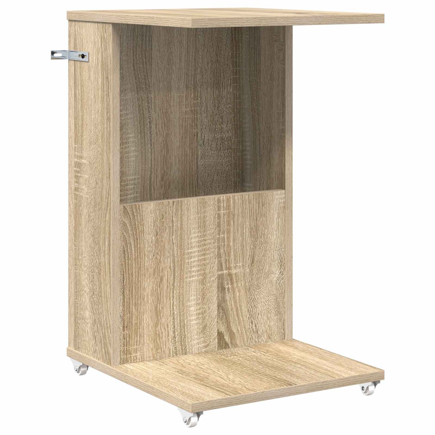 Sidetabell med hjul Sonoma eik 40 x 35 x 60 cm Konstruert tre