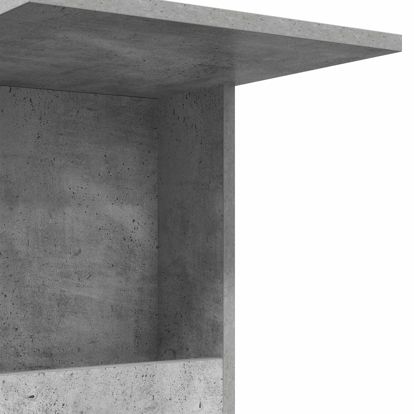 Sidetabell med hjul Betonggrå 40 x 35 x 60 cm Konstruert tre