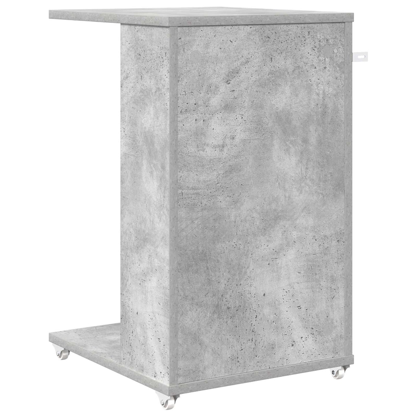 Sidetabell med hjul Betonggrå 40 x 35 x 60 cm Konstruert tre