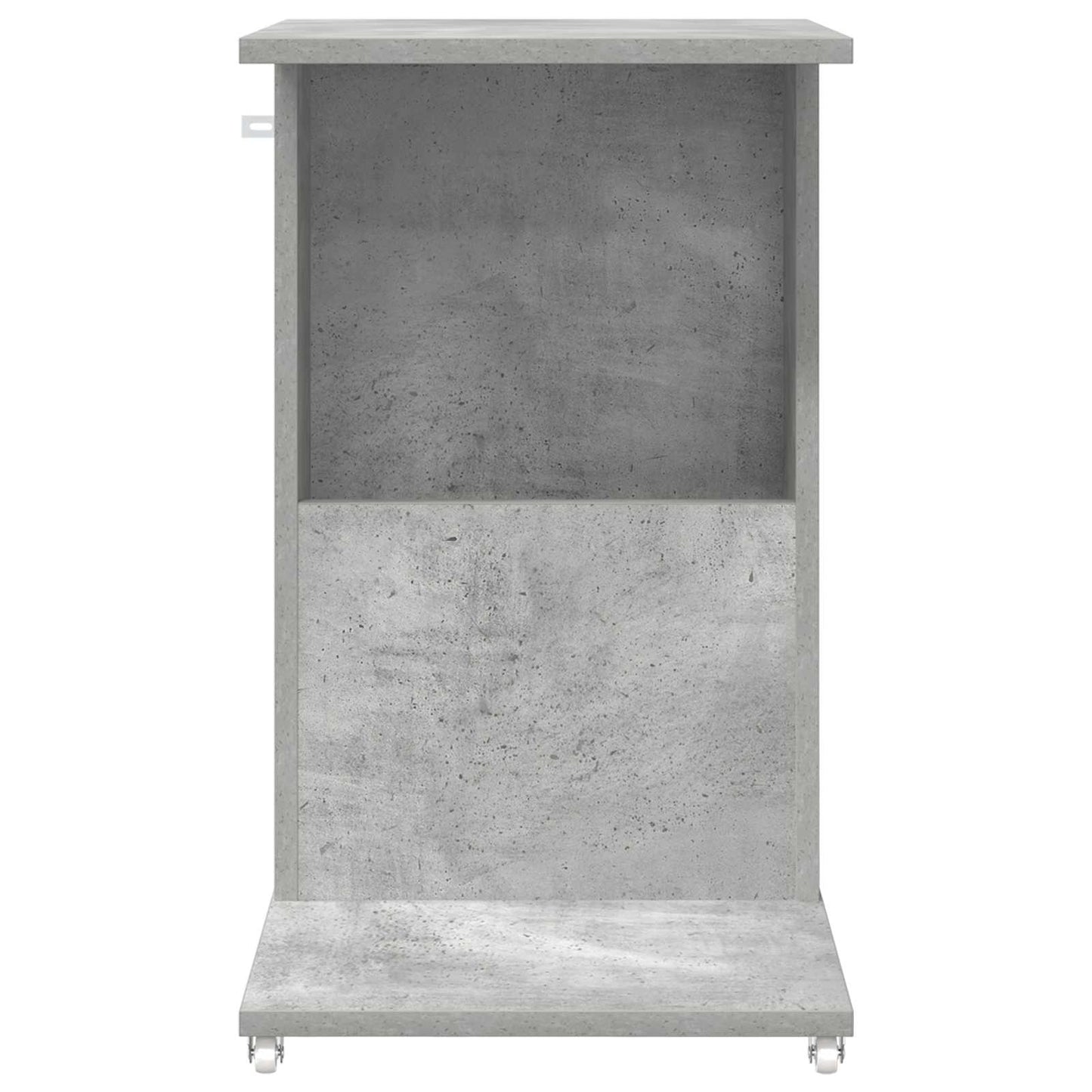 Sidetabell med hjul Betonggrå 40 x 35 x 60 cm Konstruert tre