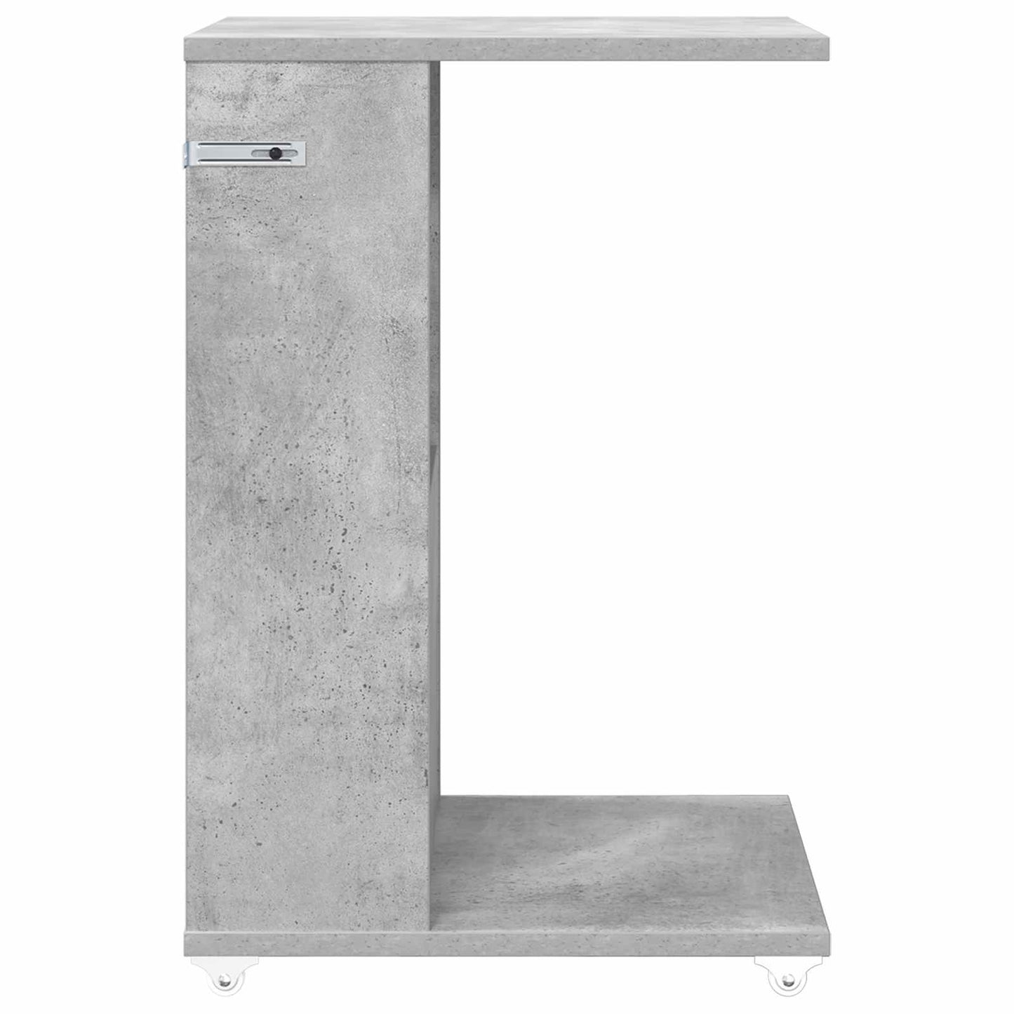 Sidetabell med hjul Betonggrå 40 x 35 x 60 cm Konstruert tre
