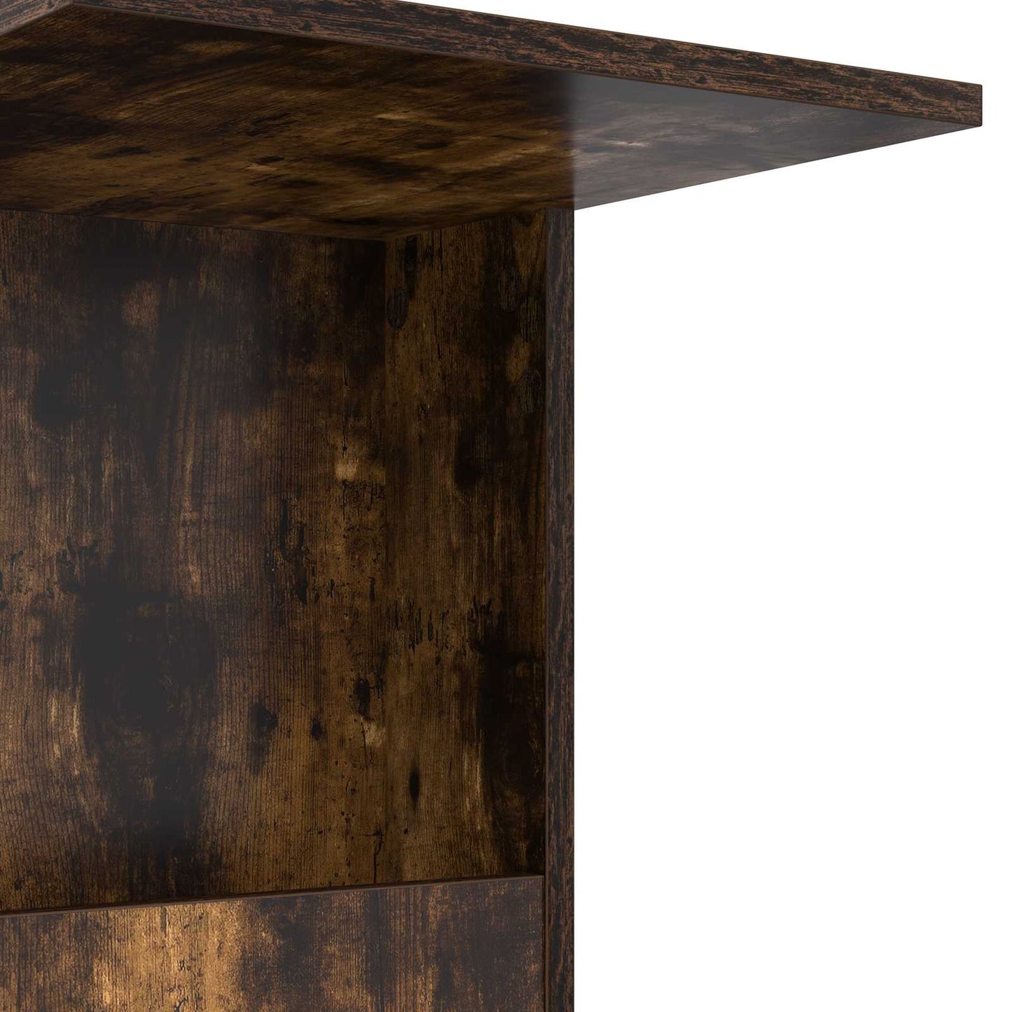 Sidetabell med hjul Røkt eik 40 x 35 x 60 cm Konstruert tre