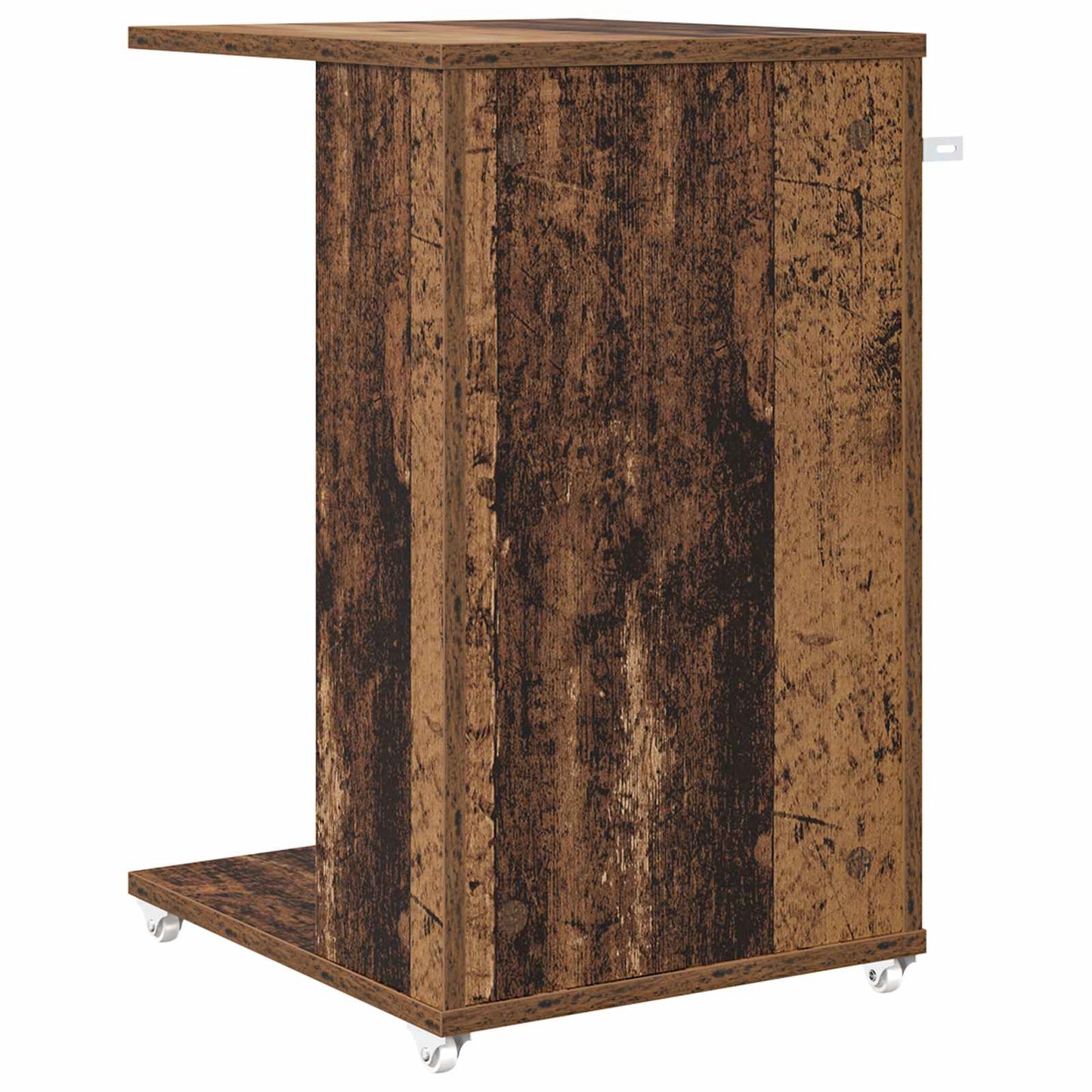 Sidetabell med hjul Gammelt tre 40 x 35 x 60 cm Konstruert tre