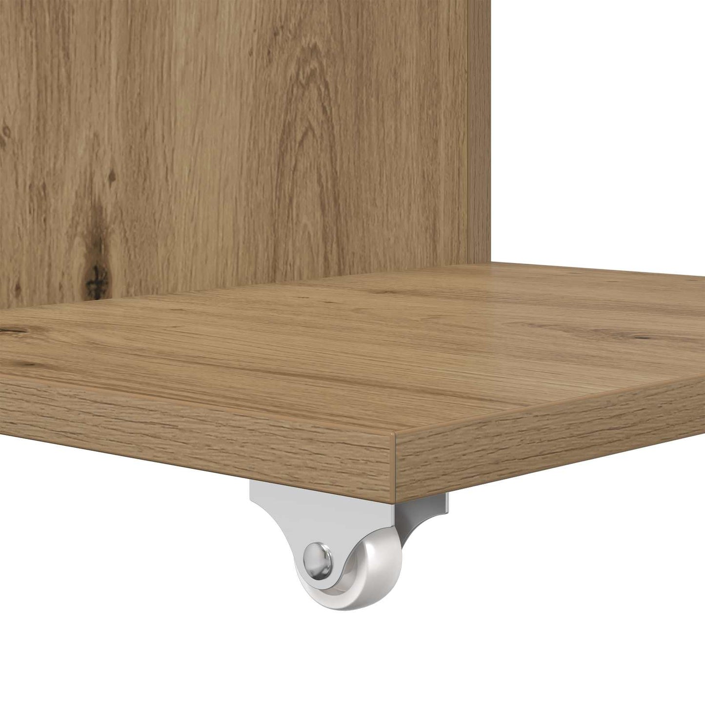 Sidetabell med hjul Artisan Eik 40 x 35 x 60 cm Konstruert tre