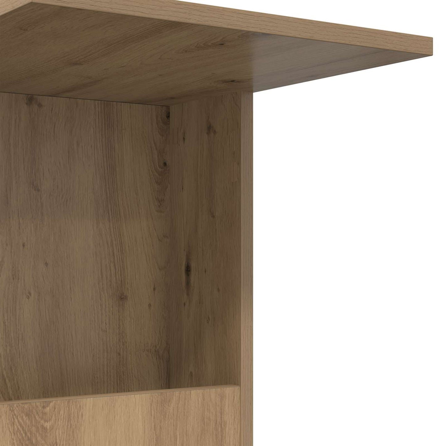 Sidetabell med hjul Artisan Eik 40 x 35 x 60 cm Konstruert tre