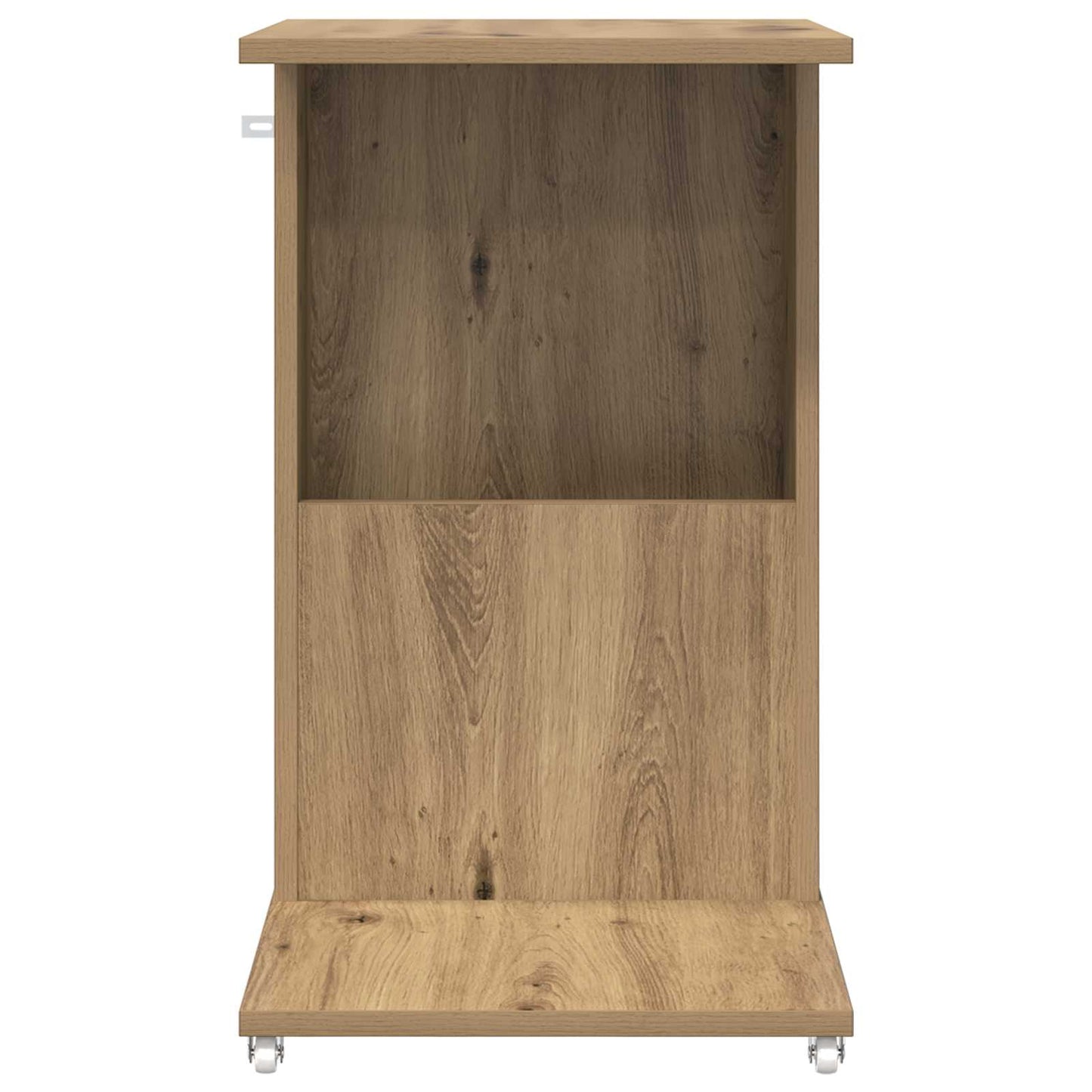 Sidetabell med hjul Artisan Eik 40 x 35 x 60 cm Konstruert tre