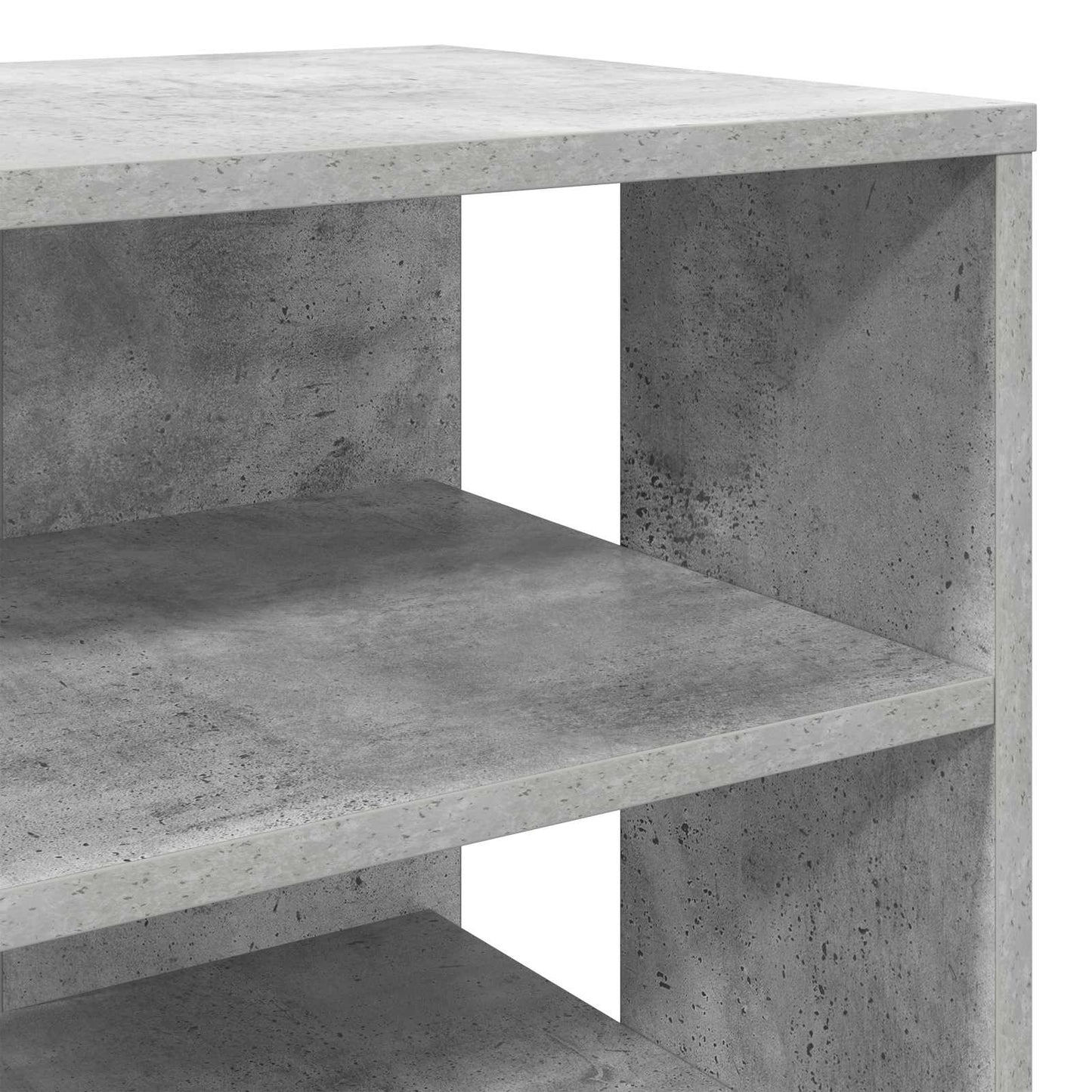 Sko Skap med hylle med lagring 2 pcs Betonggrå Konstruert tre