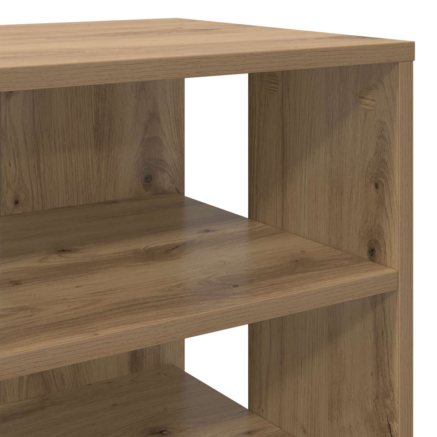 Sko Skap med hylle med lagring 2 pcs Artisan Eik Konstruert tre