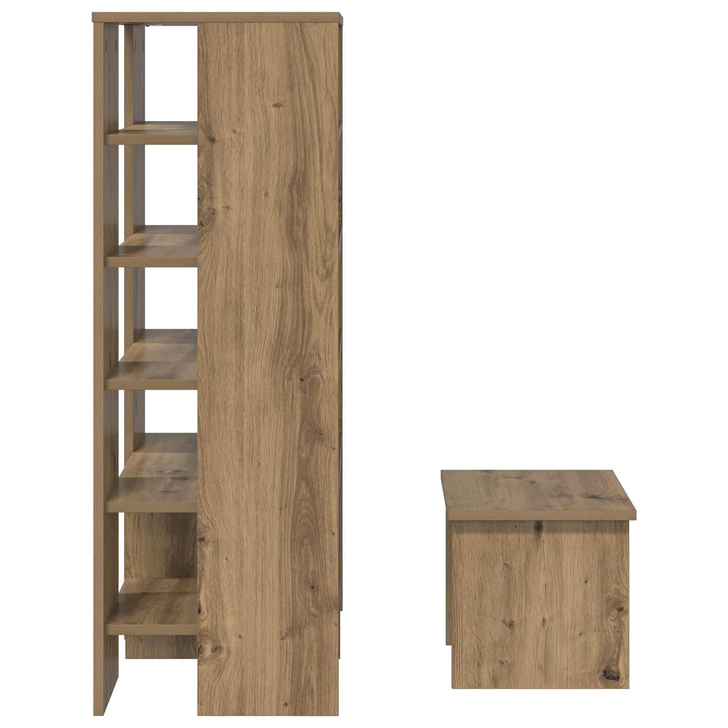 Sko Skap med hylle med lagring 2 pcs Artisan Eik Konstruert tre