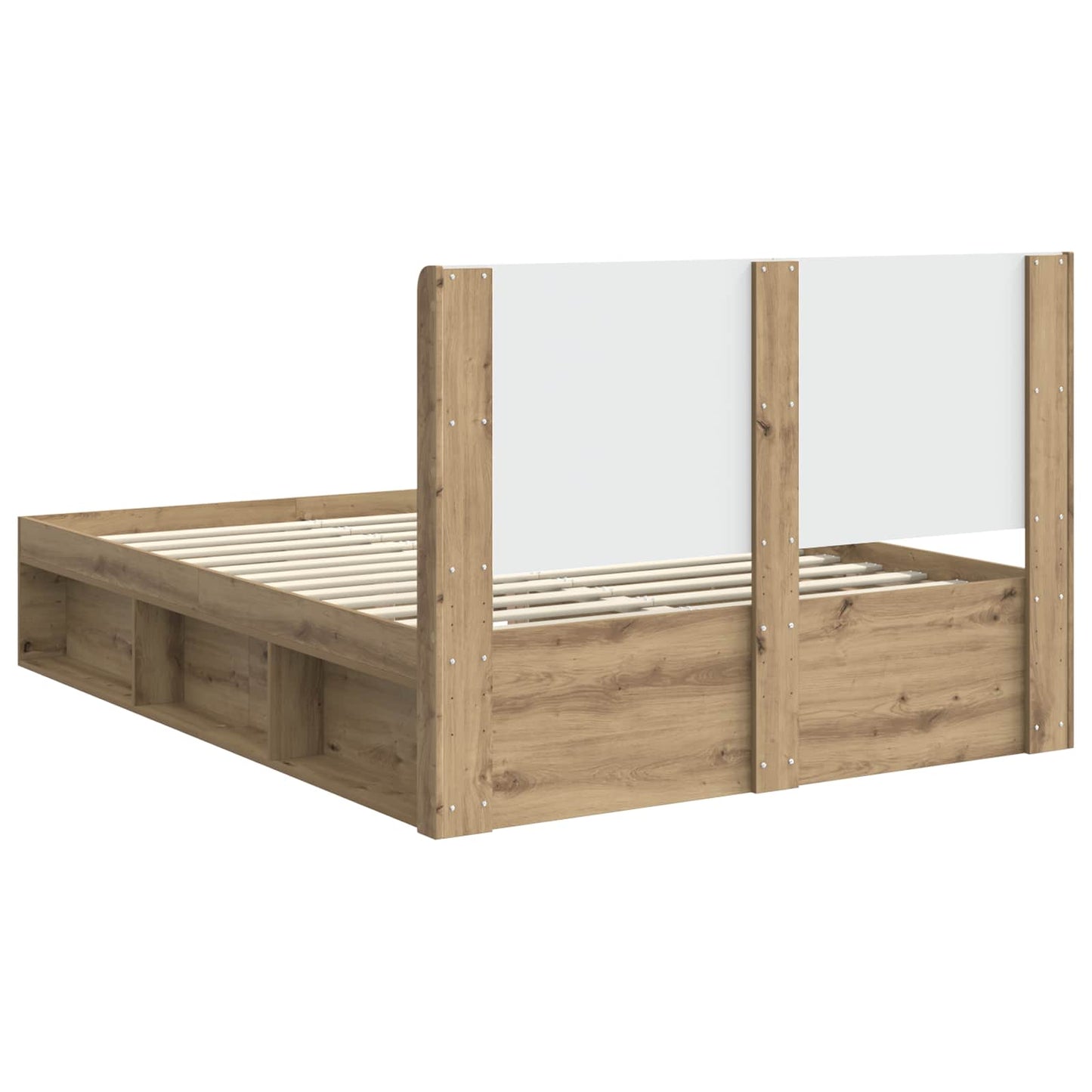Sengramme med oppbevaring og hodegavl Artisan eik 120 x 190 cm