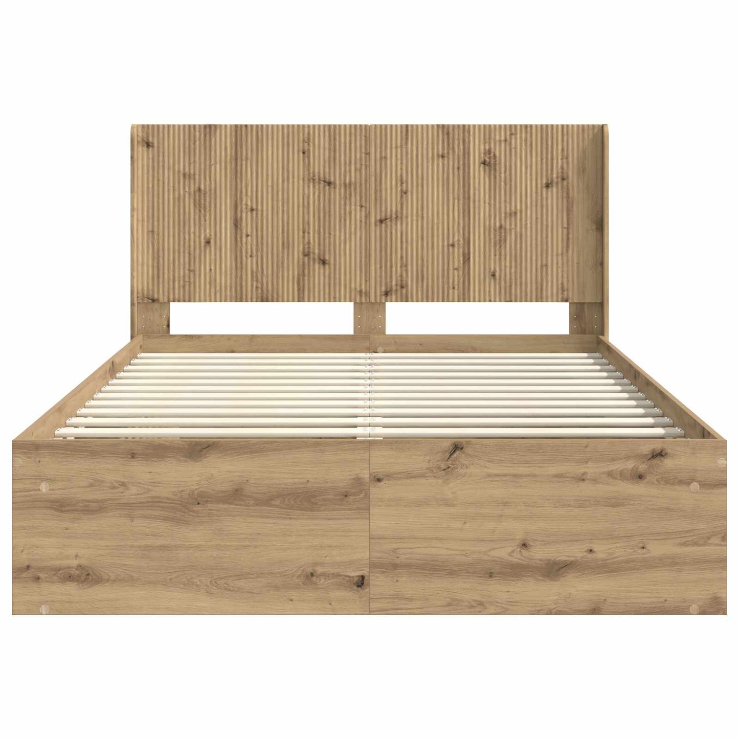 Sengramme med oppbevaring og hodegavl Artisan eik 120 x 190 cm