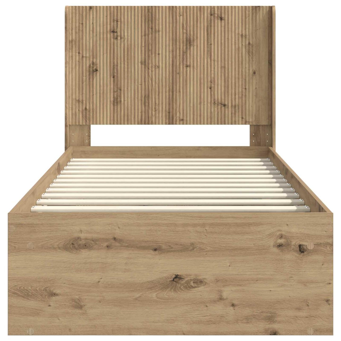 Sengramme med oppbevaring og hodegavl Artisan eik 90 x 200 cm