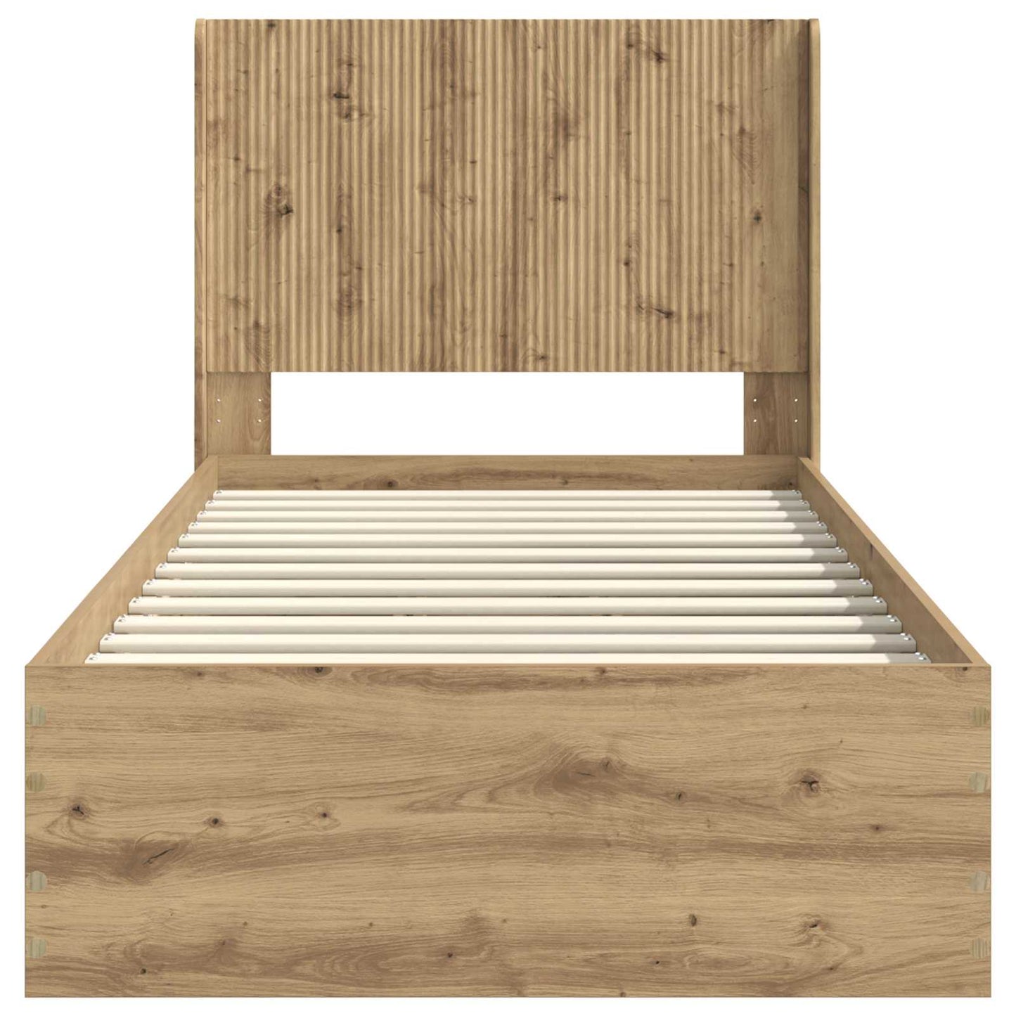 Sengramme med oppbevaring og hodegavl Artisan eik 100 x 200 cm