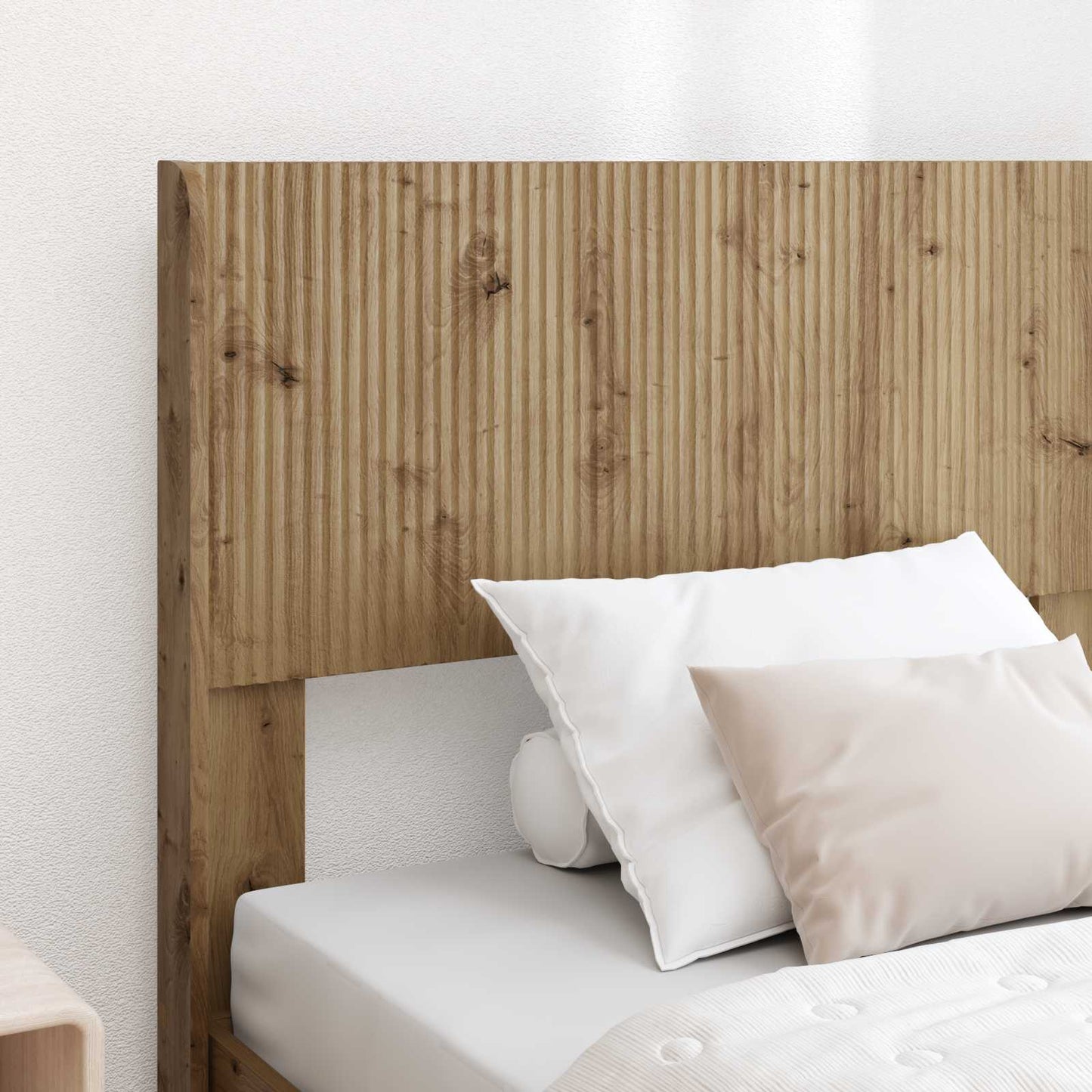 Sengramme med oppbevaring og hodegavl Artisan eik 75 x 190 cm