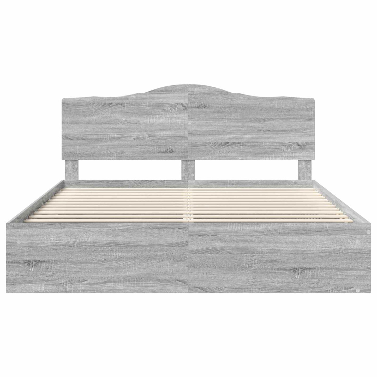 Sengestamme med hodegjerde Grå Sonoma 200 x 200 cm Massiv furu