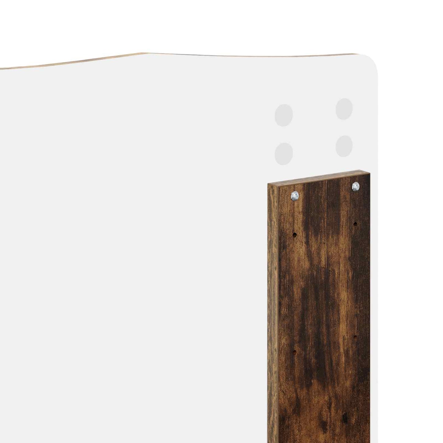 Sengestamme med hodegjerde Røkt eik 150 x 200 cm Massiv furu
