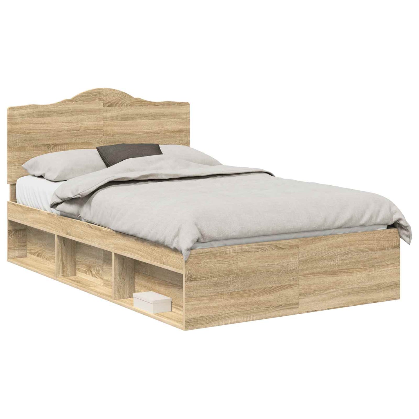 Sengestamme med hodegjerde Sonoma 120 x 190 cm Massiv furu