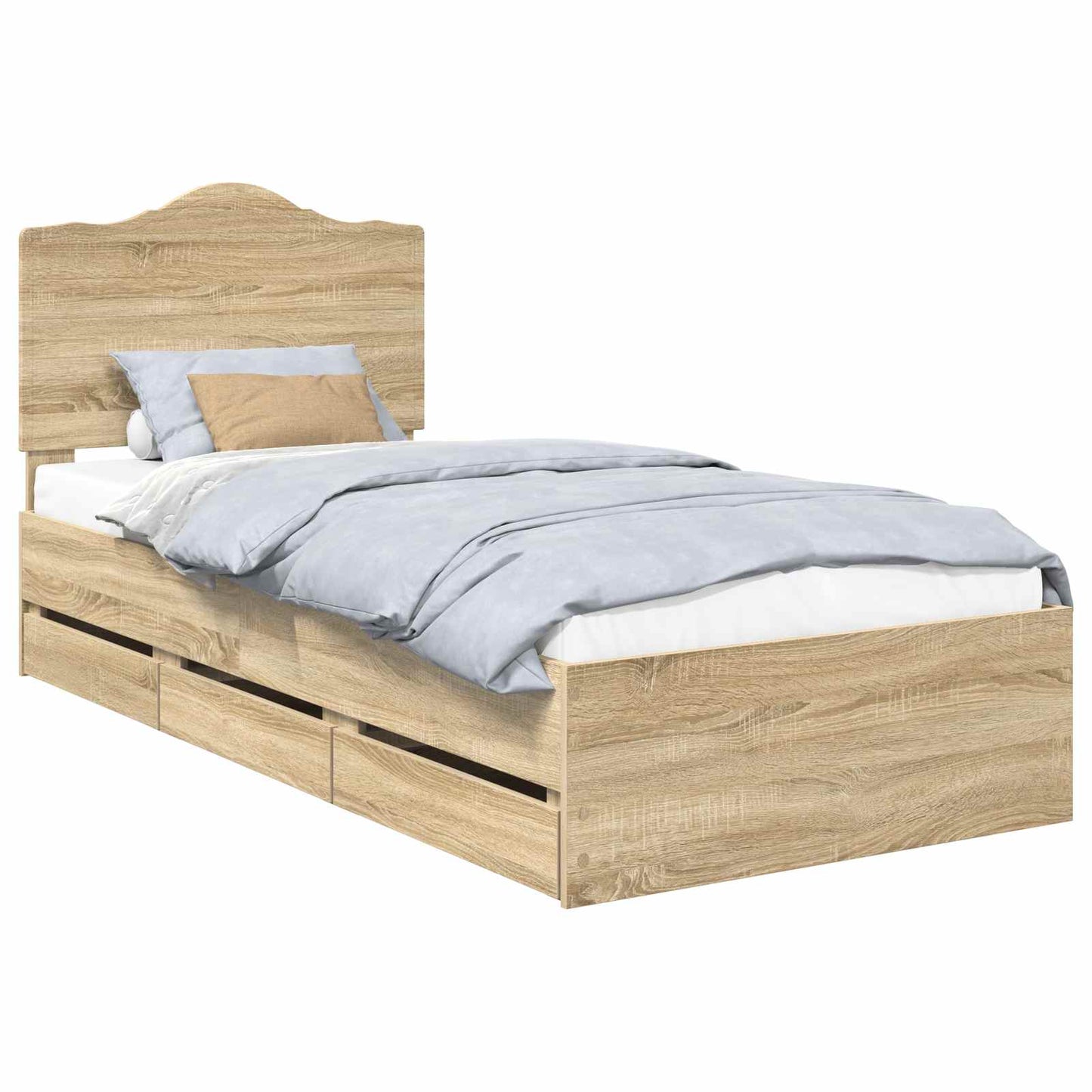 Sengestamme med skuff Sonoma eik 75 x 190 cm Ingeniørtre