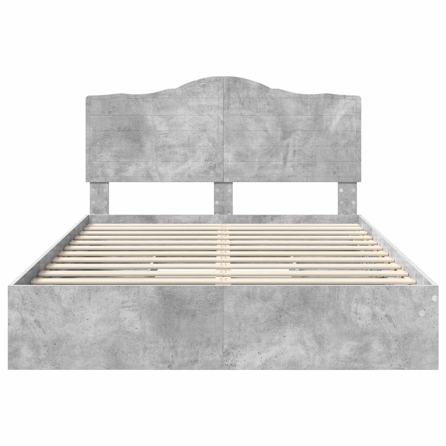 Seng med Oppbevaring Betonggrå 150 x 200 cm Konstruert tre