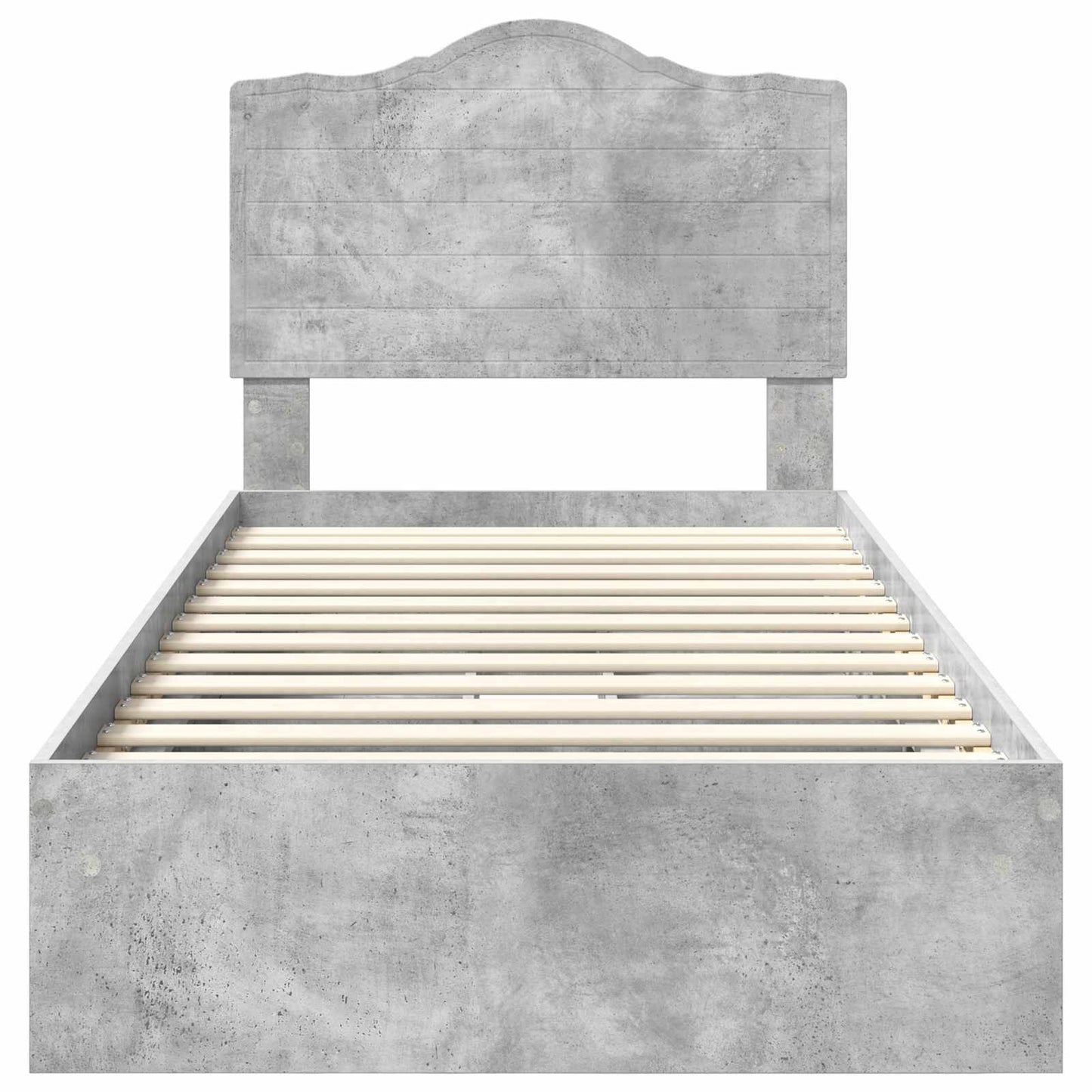 Seng med Oppbevaring Betonggrå 90 x 190 cm Konstruert tre