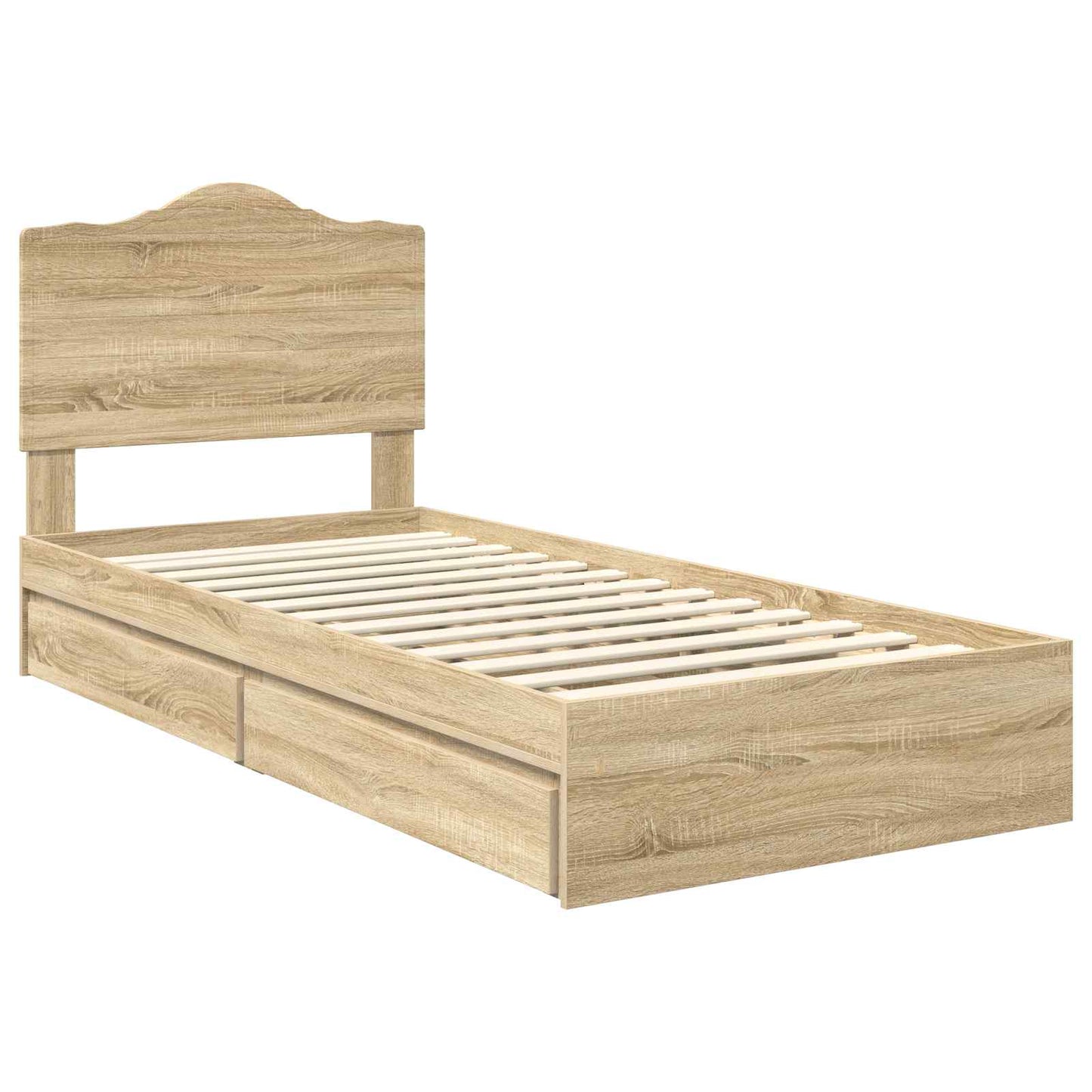 Seng med Oppbevaring Sonoma eik 70 x 190 cm Konstruert tre