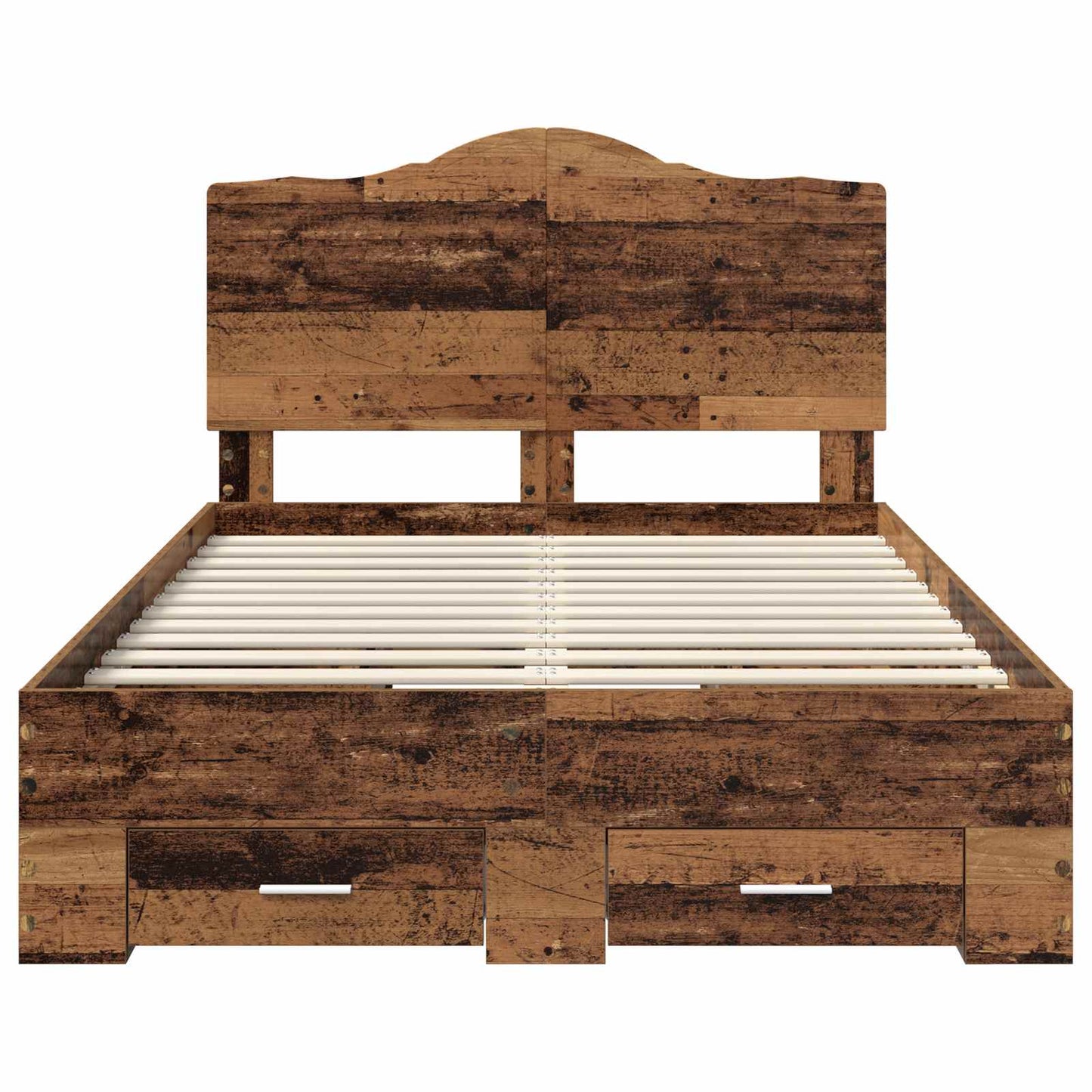 Sengestamme med skuff Gammelt tre 120 x 190 cm Konstruert tre