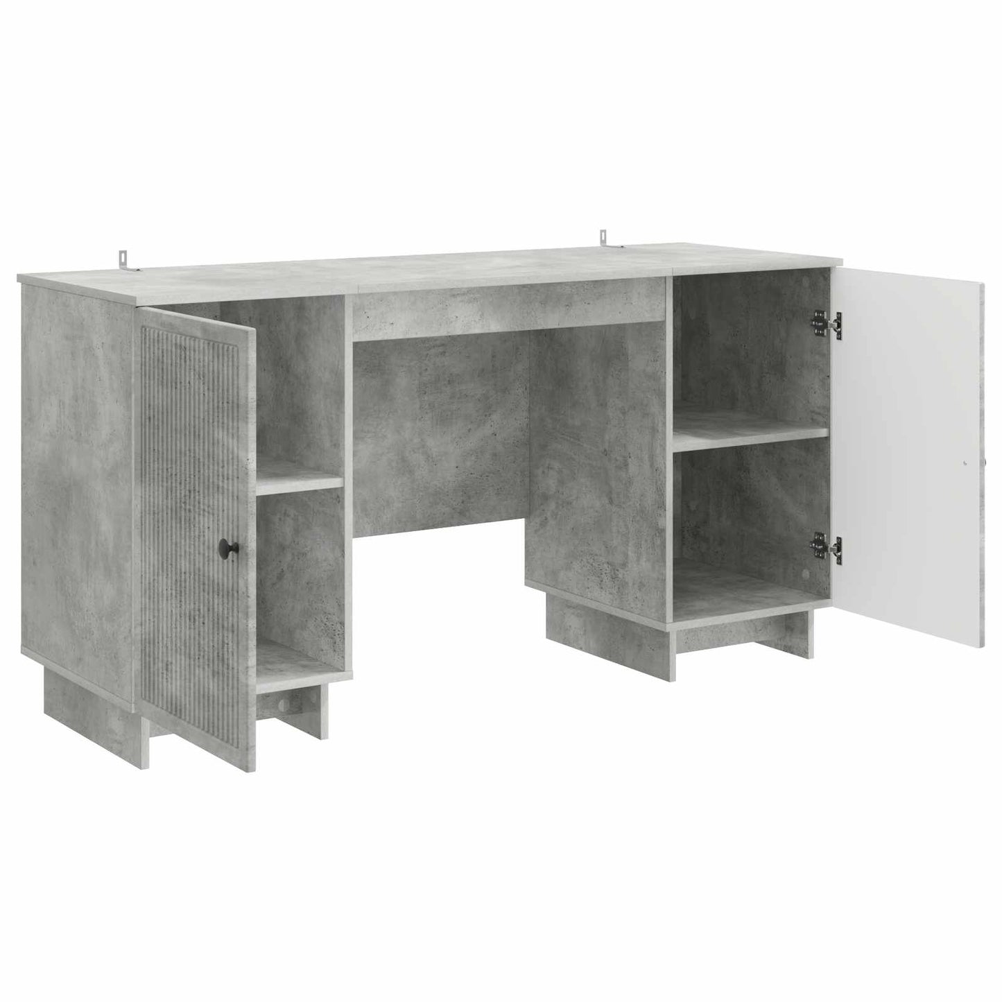 Skrivebord Betonggrå Konstruert tre 142,5 x 50 x 75 cm
