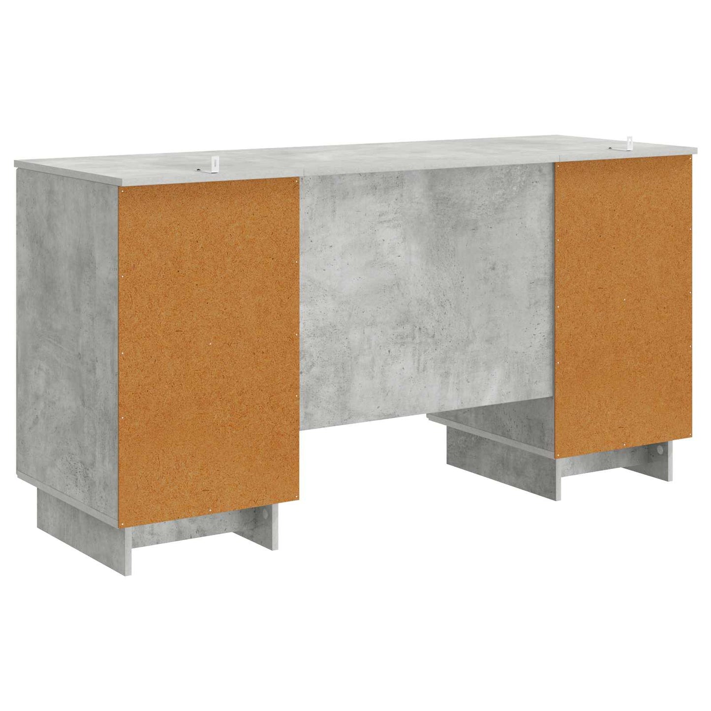 Skrivebord Betonggrå Konstruert tre 142,5 x 50 x 75 cm
