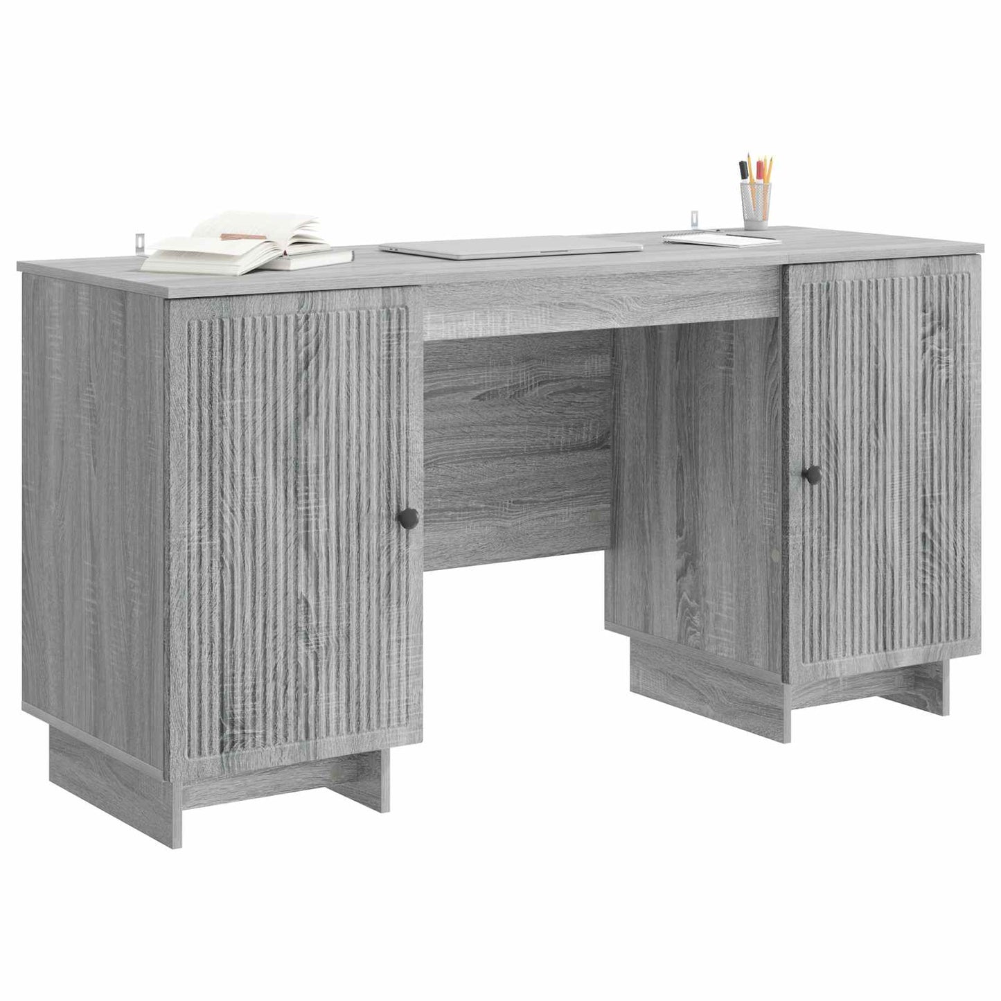 Skrivebord Grå Sonoma Konstruert tre 142,5 x 50 x 75 cm