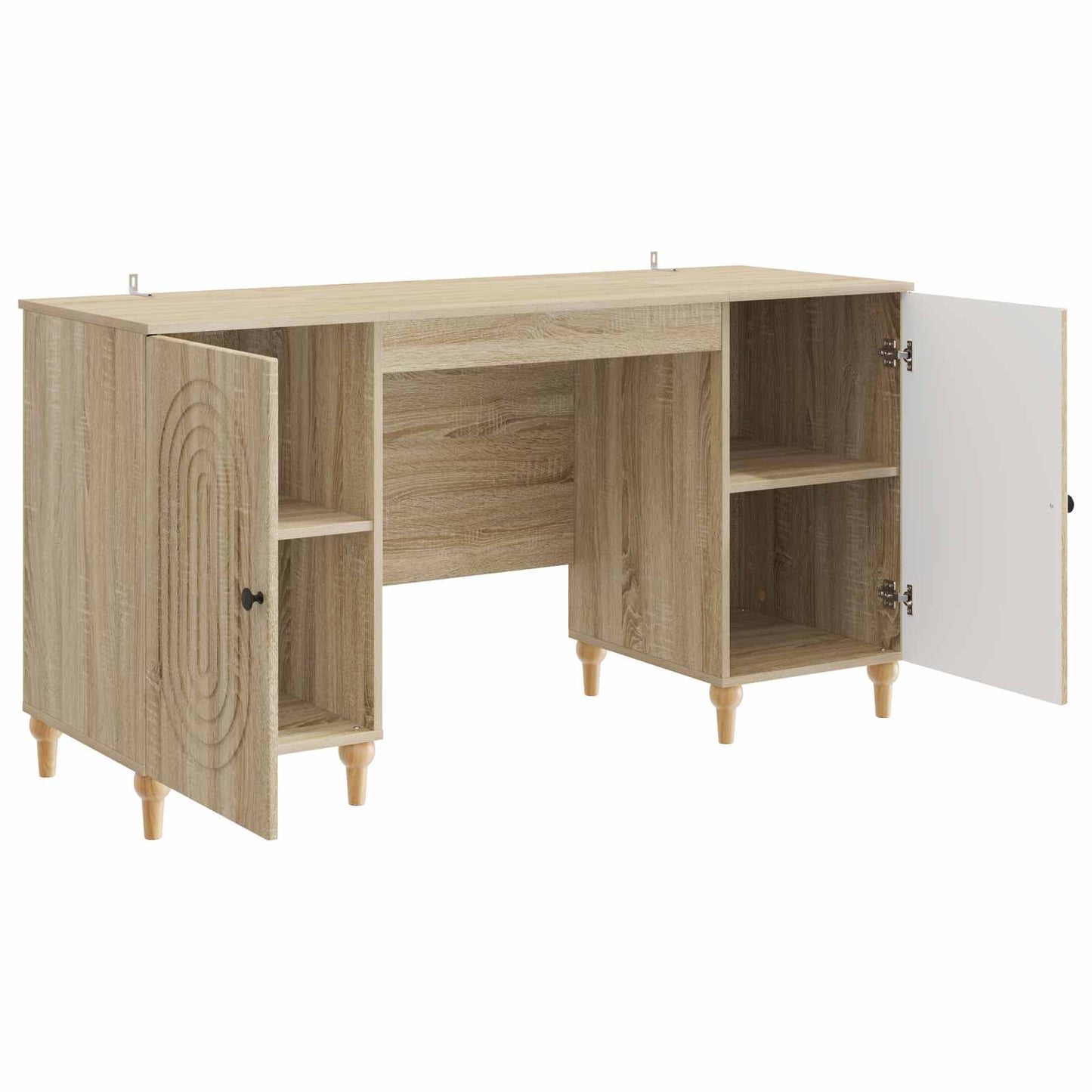 Skrivebord med hylle Sonoma 142,5 x 50 x 75 cm Konstruert tre