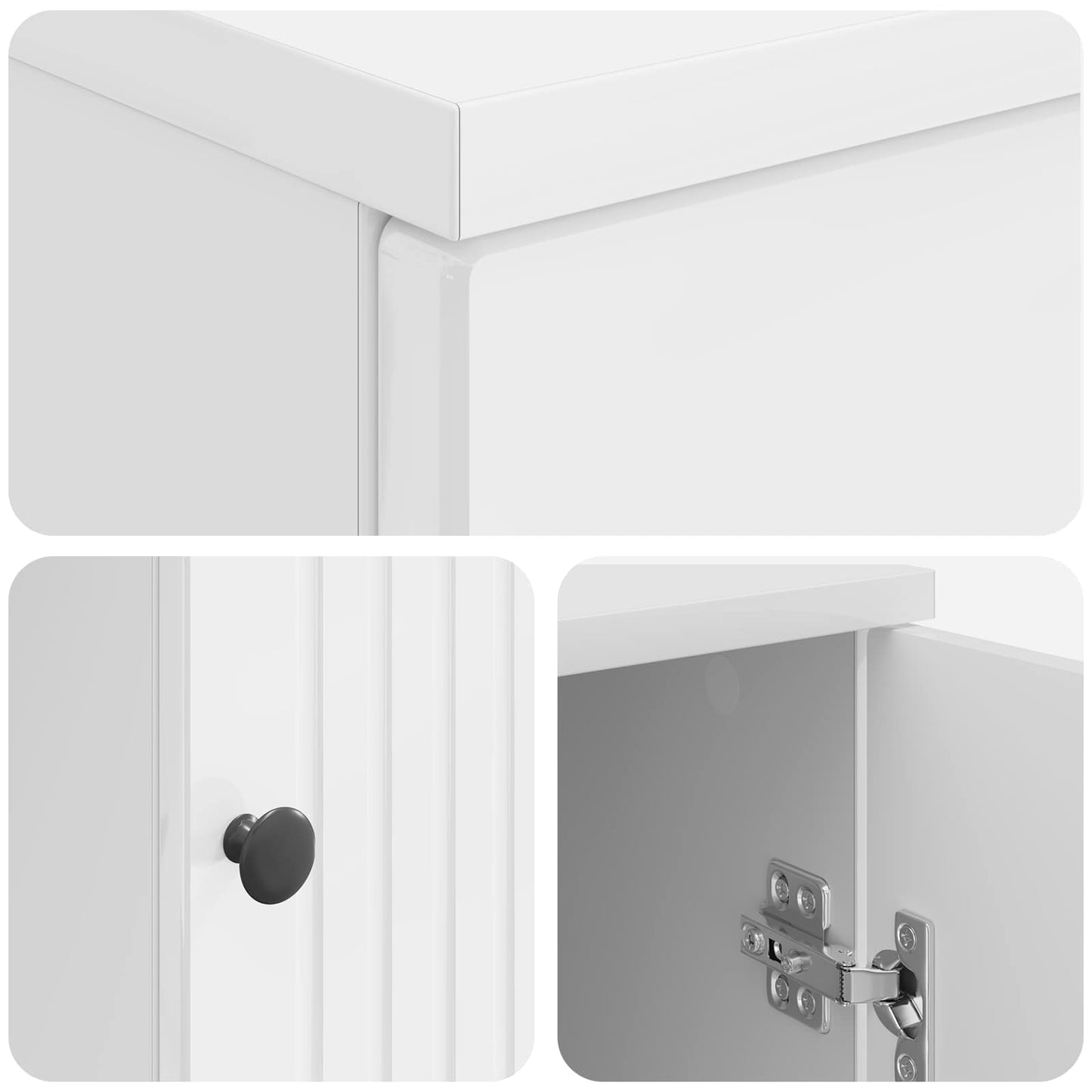 Skrivebord Glanset Hvit 142,5 x 50 x 75 cm Konstruert tre