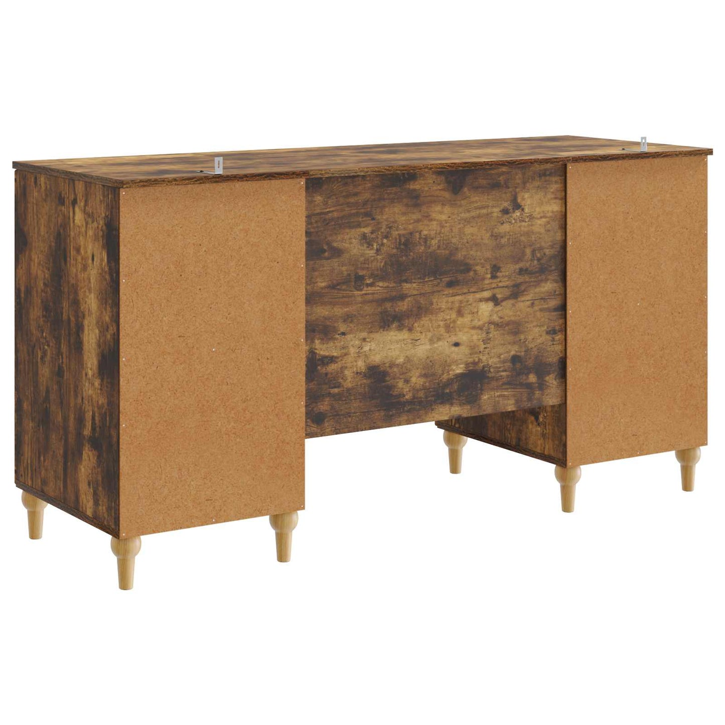Skrivebord med hylle Røkt Eik 142,5 x 50 x 75 cm Konstruert tre