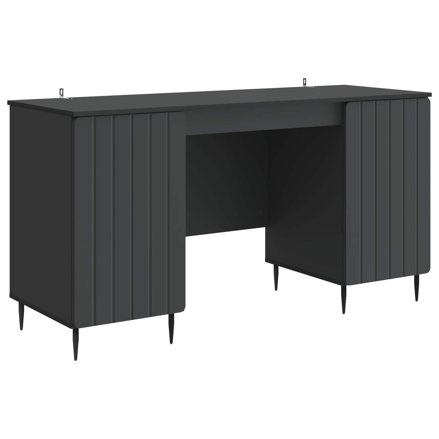 Skrivebord med hylle Svart 142,5 x 50 x 75 cm Konstruert tre