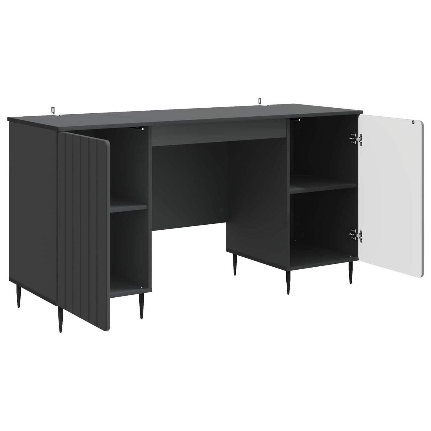Skrivebord med hylle Svart 142,5 x 50 x 75 cm Konstruert tre