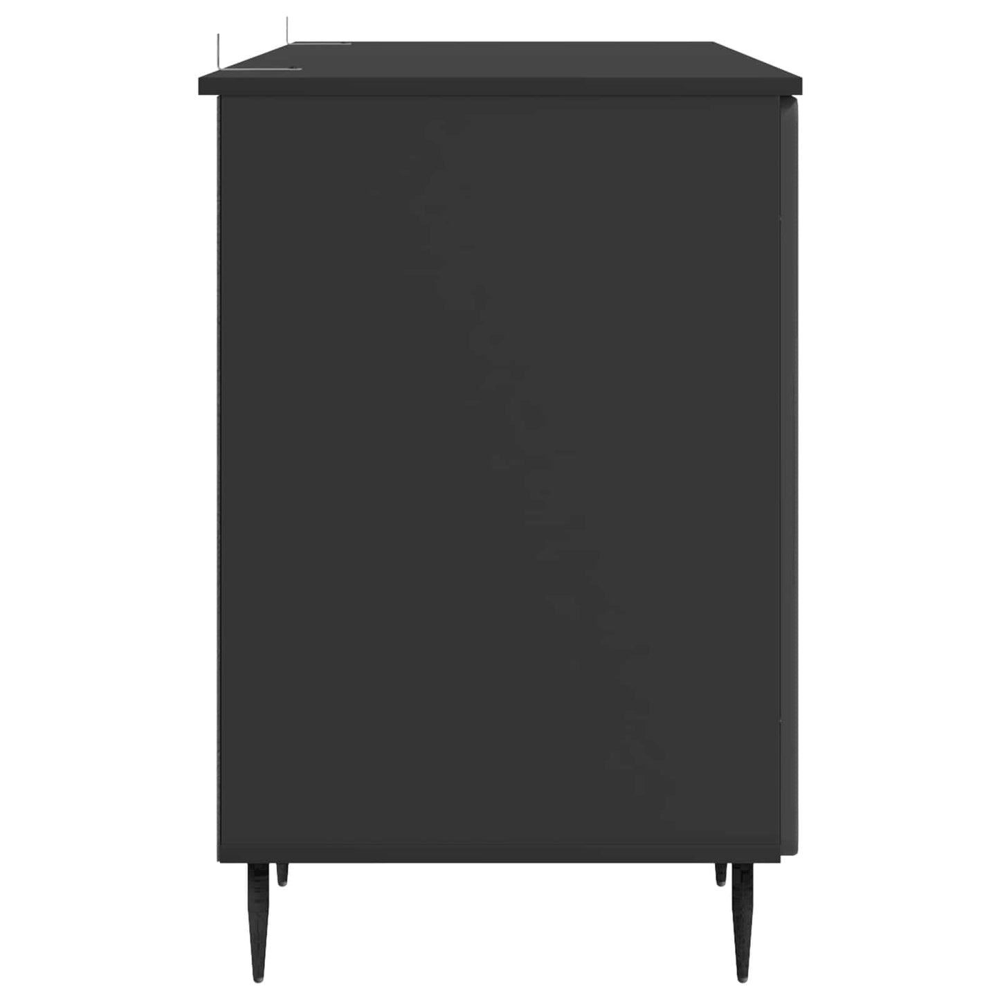 Skrivebord med hylle Svart 142,5 x 50 x 75 cm Konstruert tre