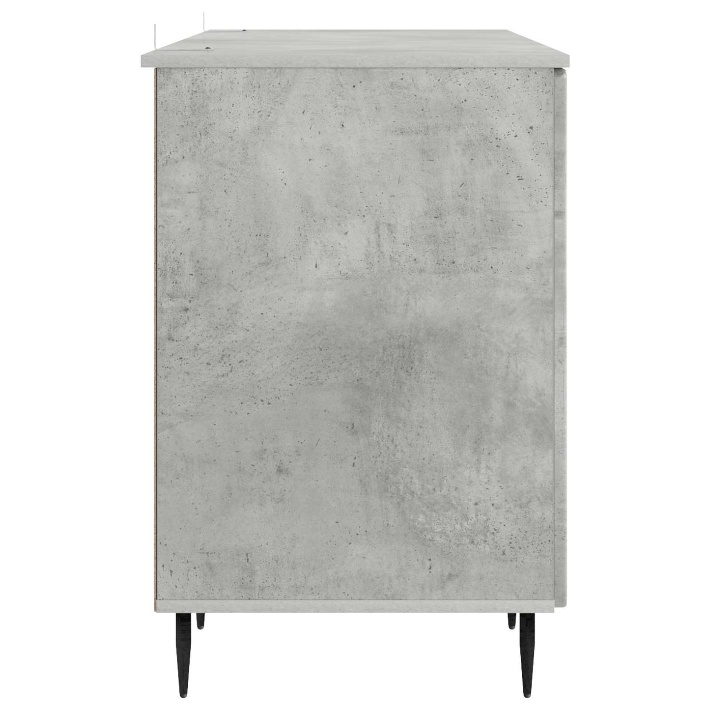 Skrivebord med dør Betonggrå 142,5 x 50 x 75 cm Konstruert tre