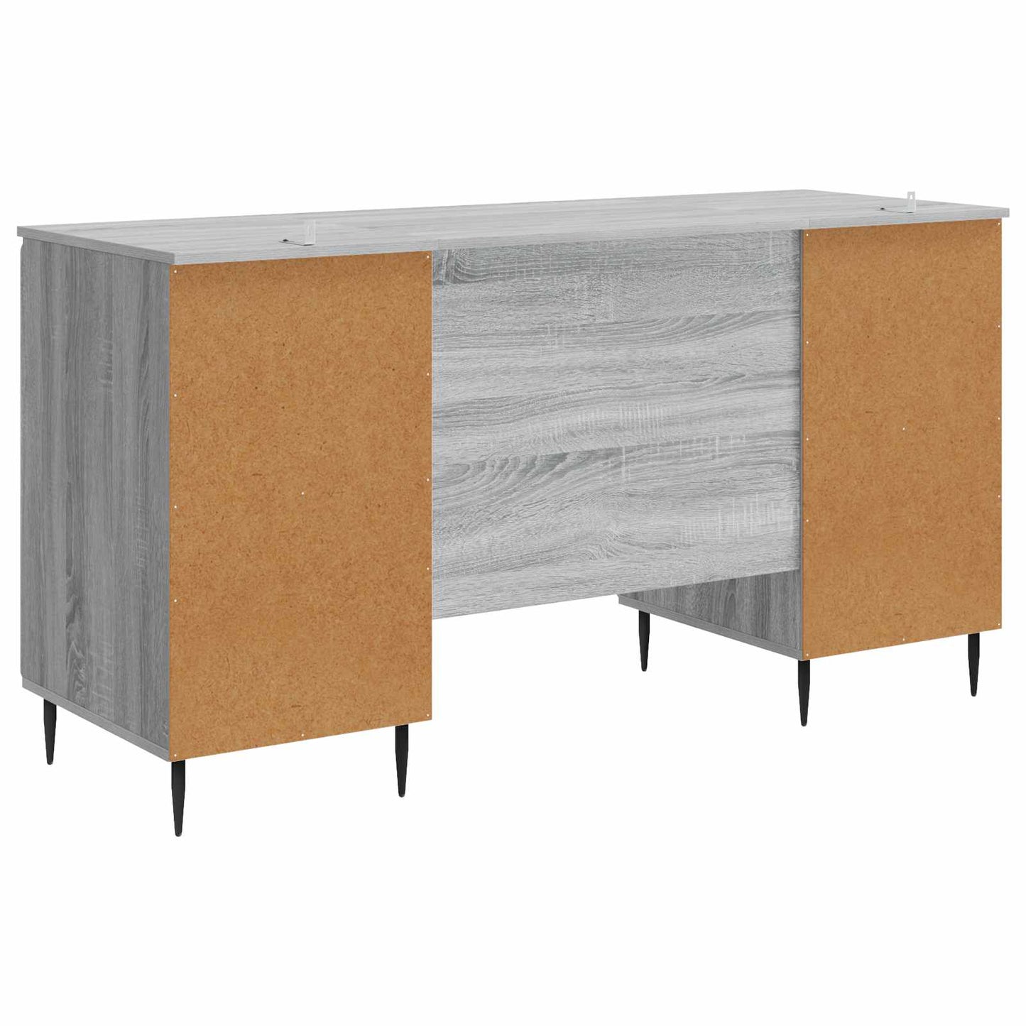 Skrivebord med dør Grå sonoma 142,5 x 50 x 75 cm Konstruert tre