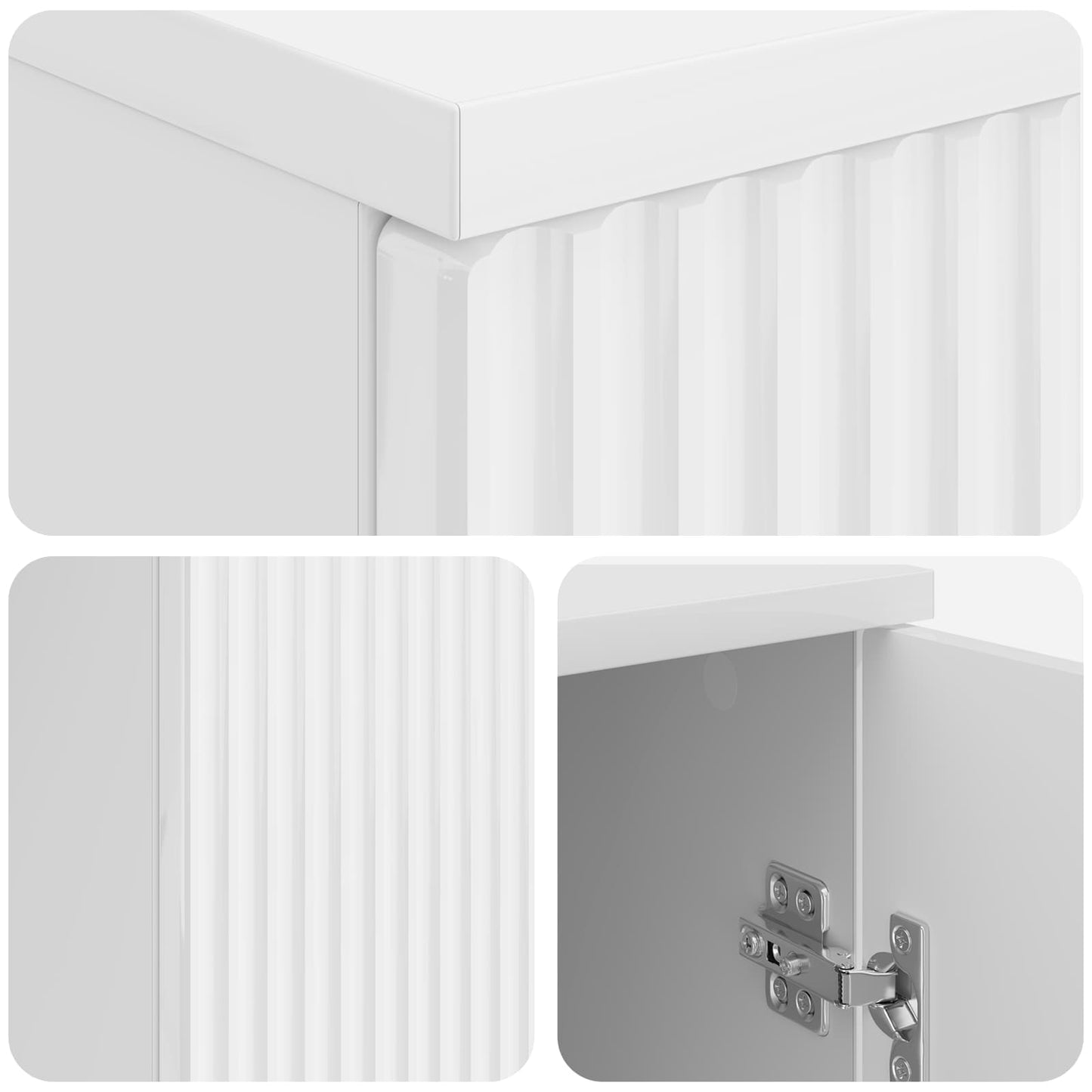 Skrivebord Høgglans hvit 142,5 x 50 x 75 cm Konstruert tre
