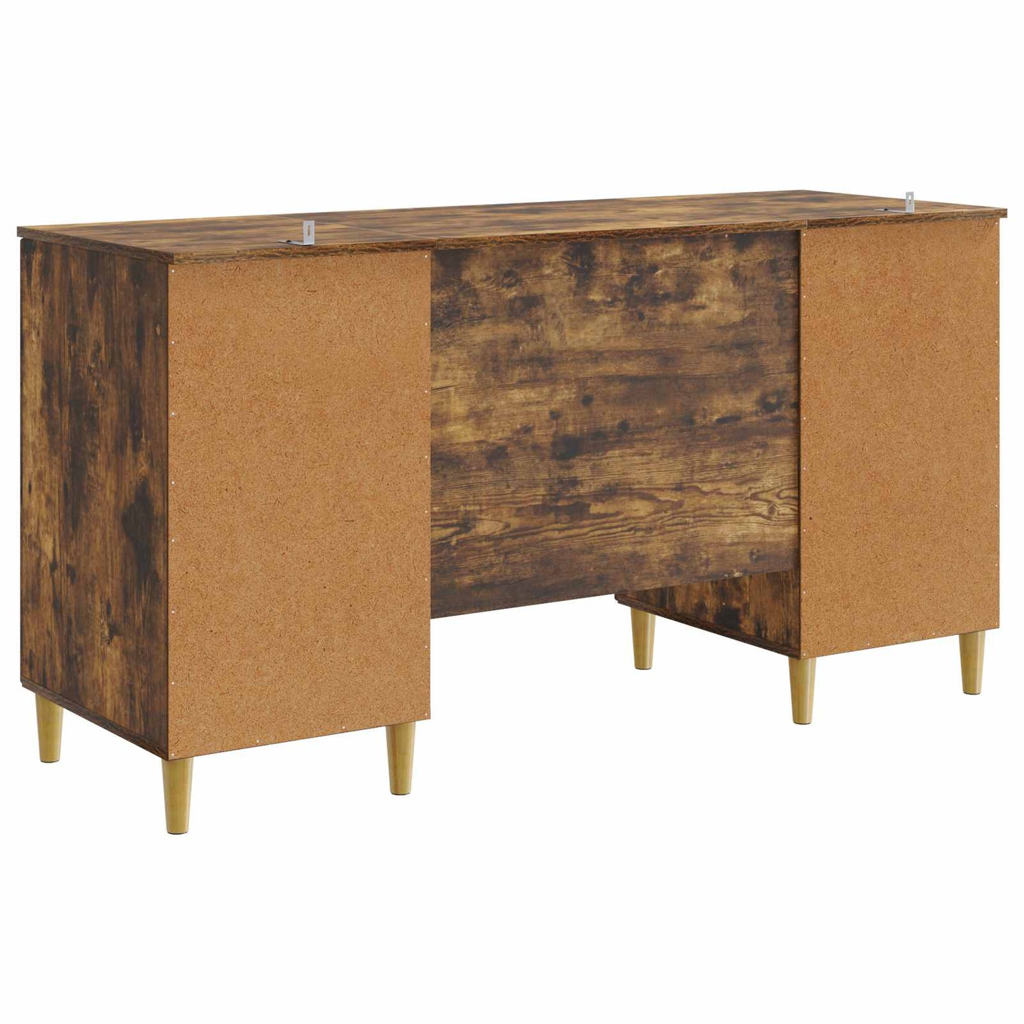 Skrivebord med hylle Røkt Eik 142,5 x 50 x 75 cm Konstruert tre