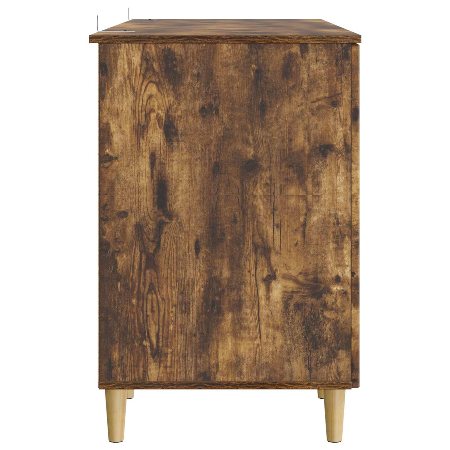 Skrivebord med hylle Røkt Eik 142,5 x 50 x 75 cm Konstruert tre