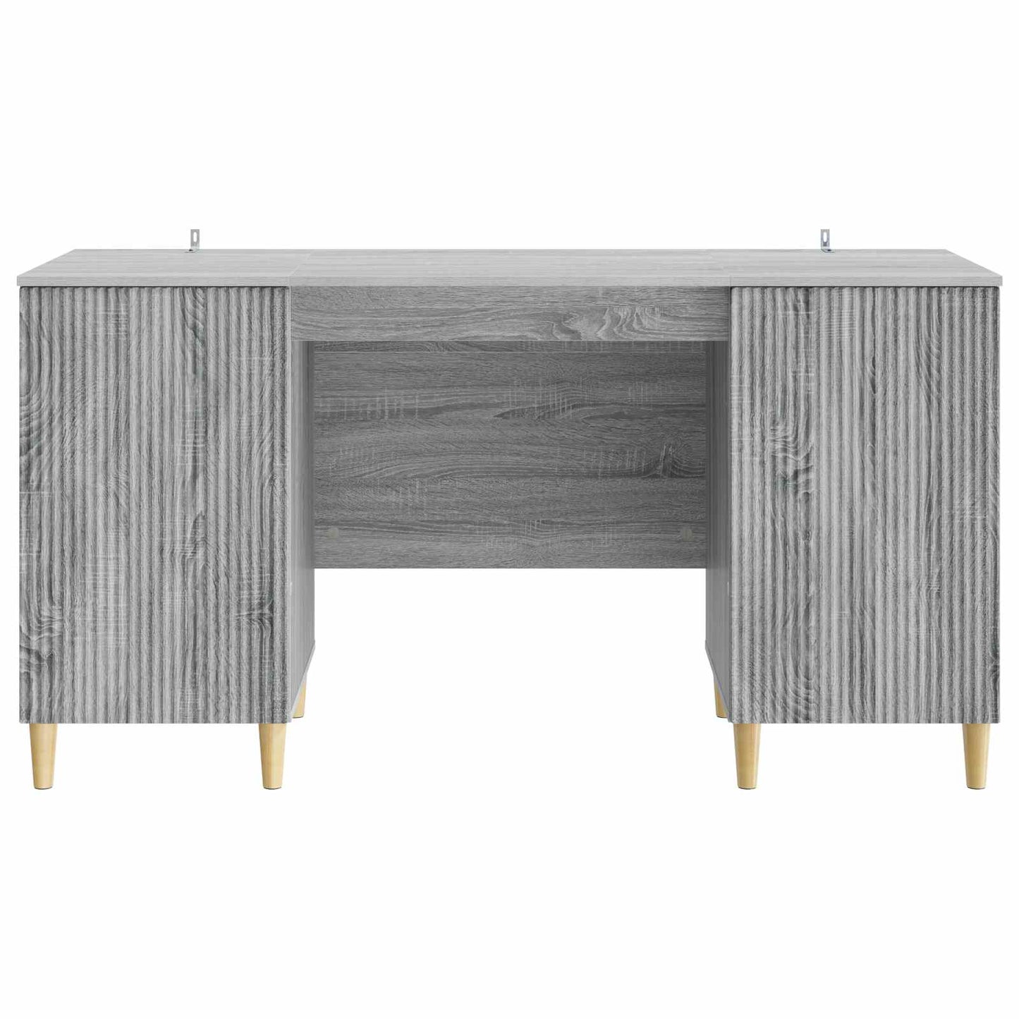 Skrivebord med dør Grå sonoma 142,5 x 50 x 75 cm Konstruert tre