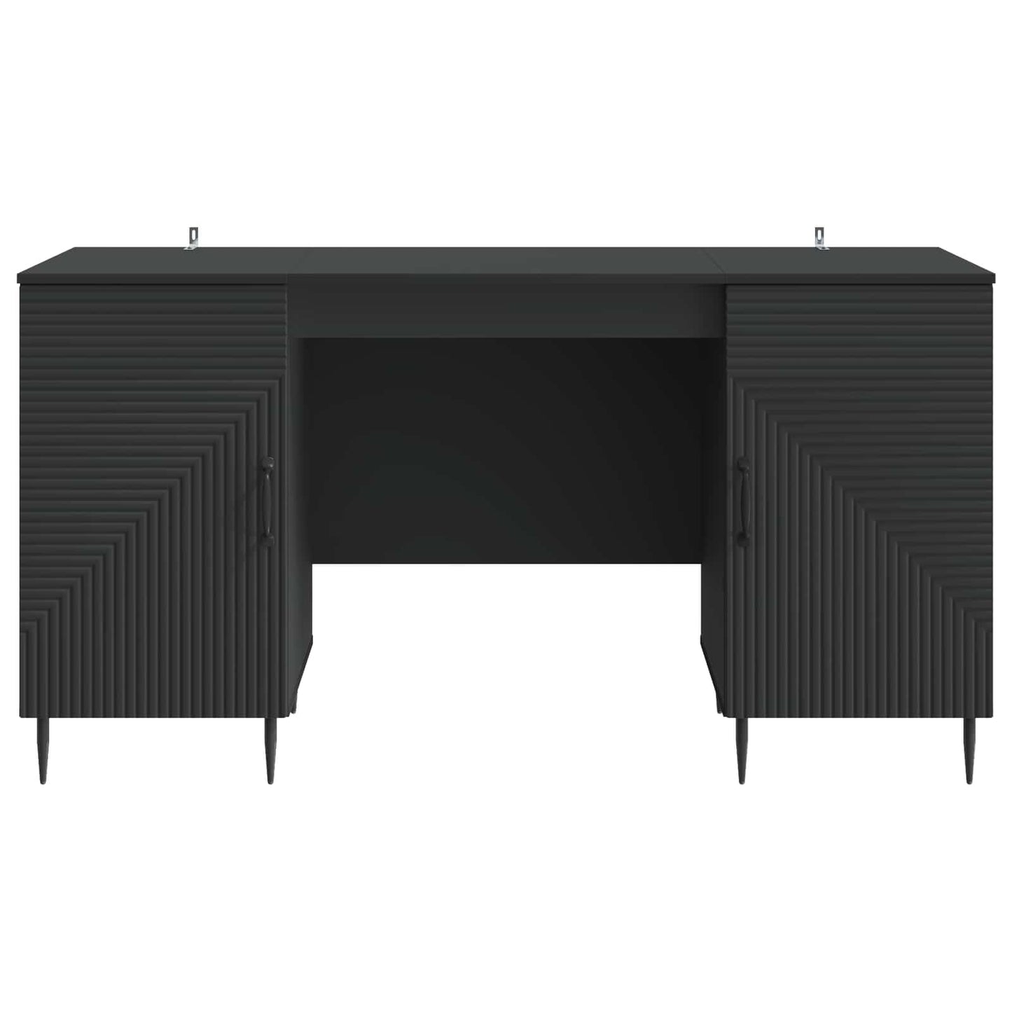 Skrivebord med hylle Svart 142,5 x 50 x 75 cm Konstruert tre