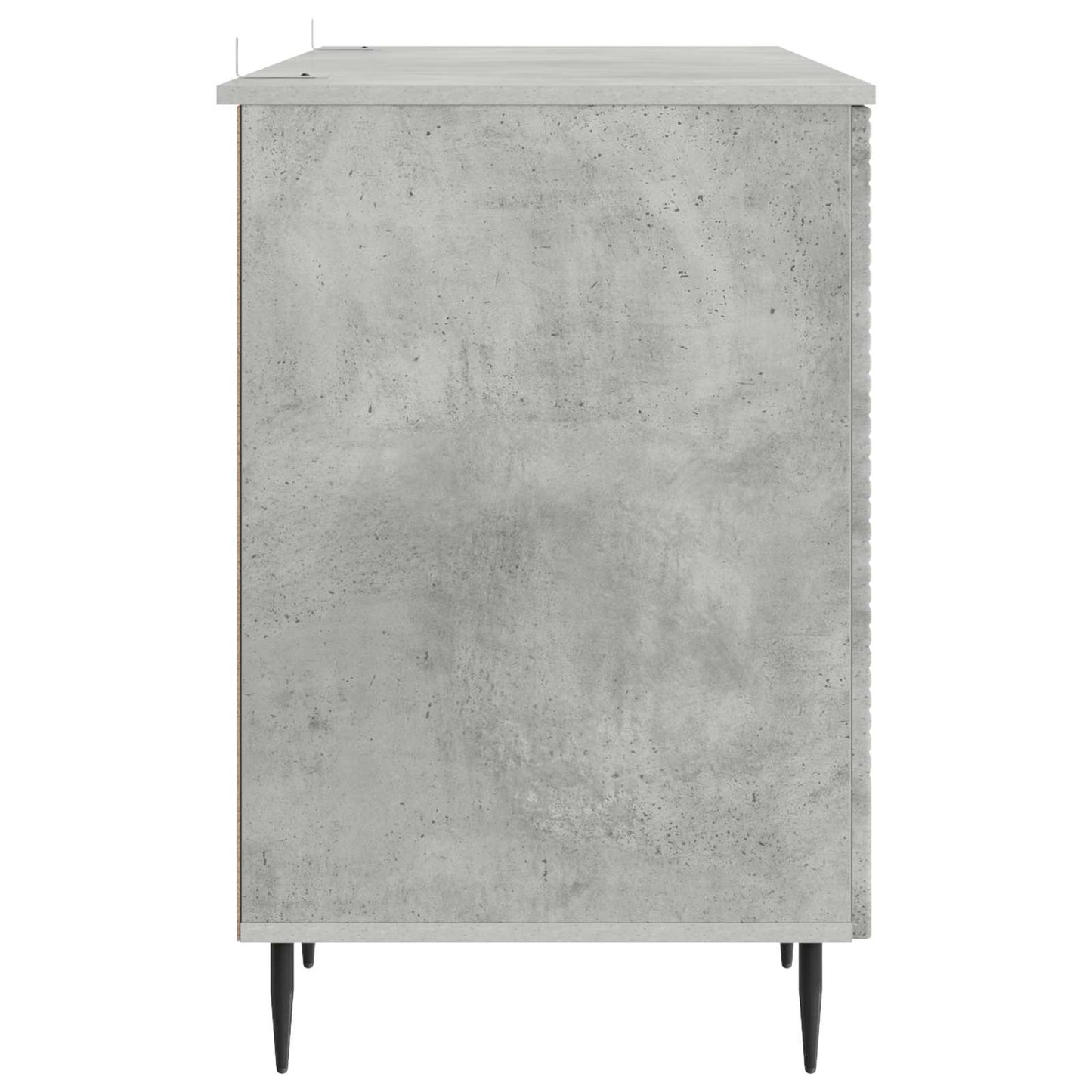 Skrivebord med dør Betonggrå 142,5 x 50 x 75 cm Konstruert tre