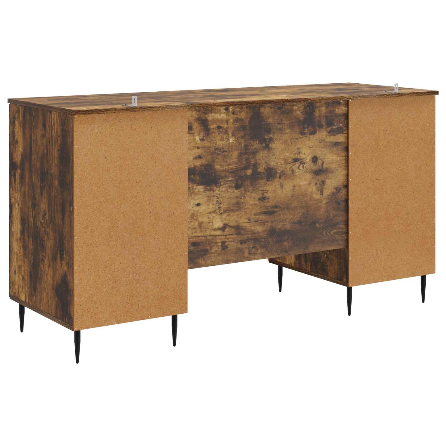 Skrivebord med hylle Røkt Eik 142,5 x 50 x 75 cm Konstruert tre