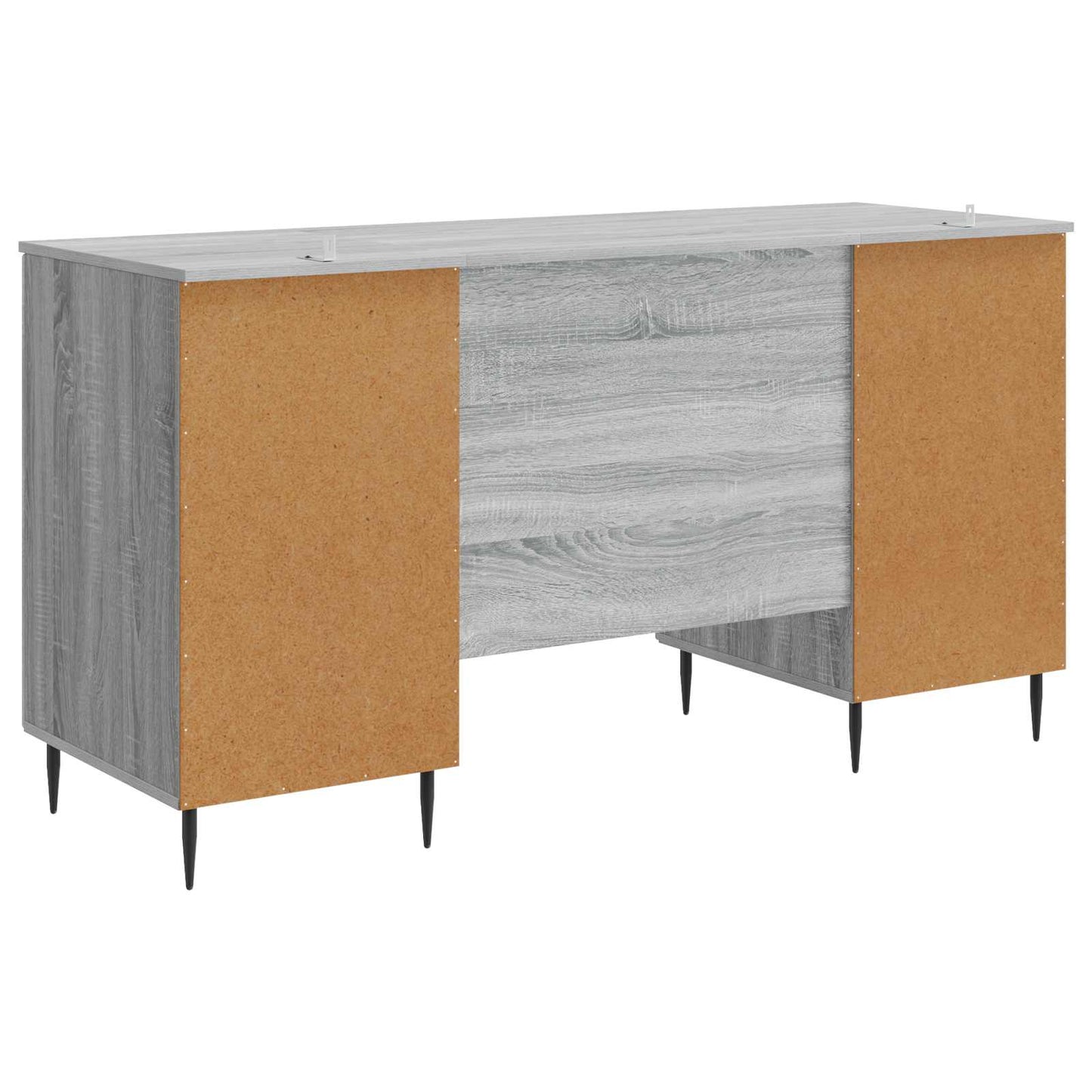 Skrivebord med dør Grå sonoma 142,5 x 50 x 75 cm Konstruert tre
