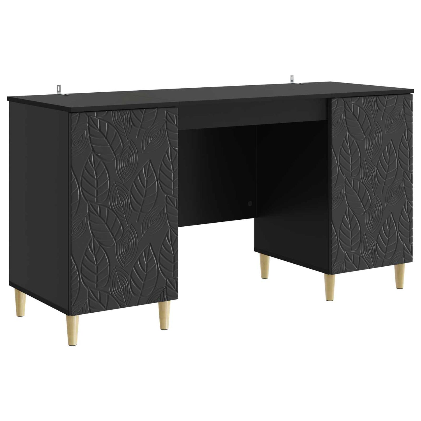 Skrivebord Svart Konstruert tre 142,5 x 50 x 75 cm